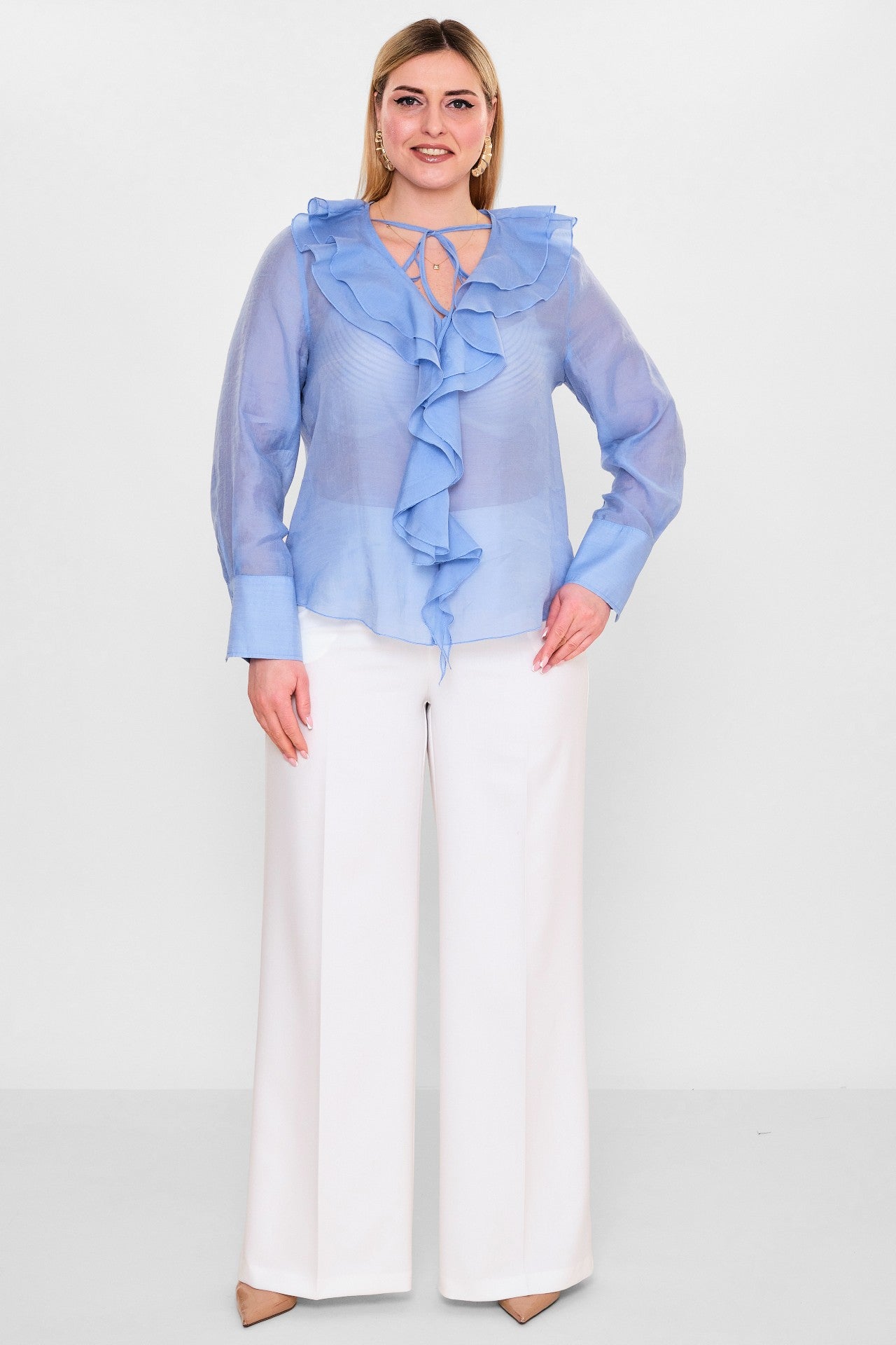 Laluce - Plus Size Blouse (L2.Y26.BLZ.2B194) - 8690200129957