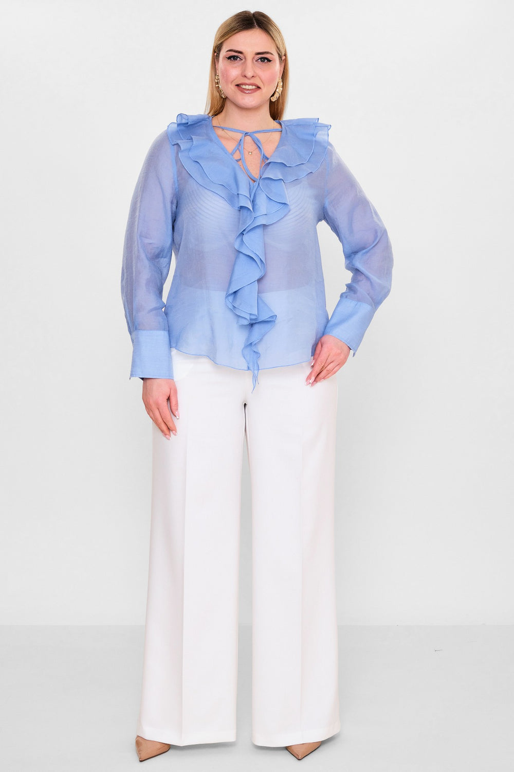 Laluce - Plus Size Blouse (L2.Y26.BLZ.2B194) - 8690200129957