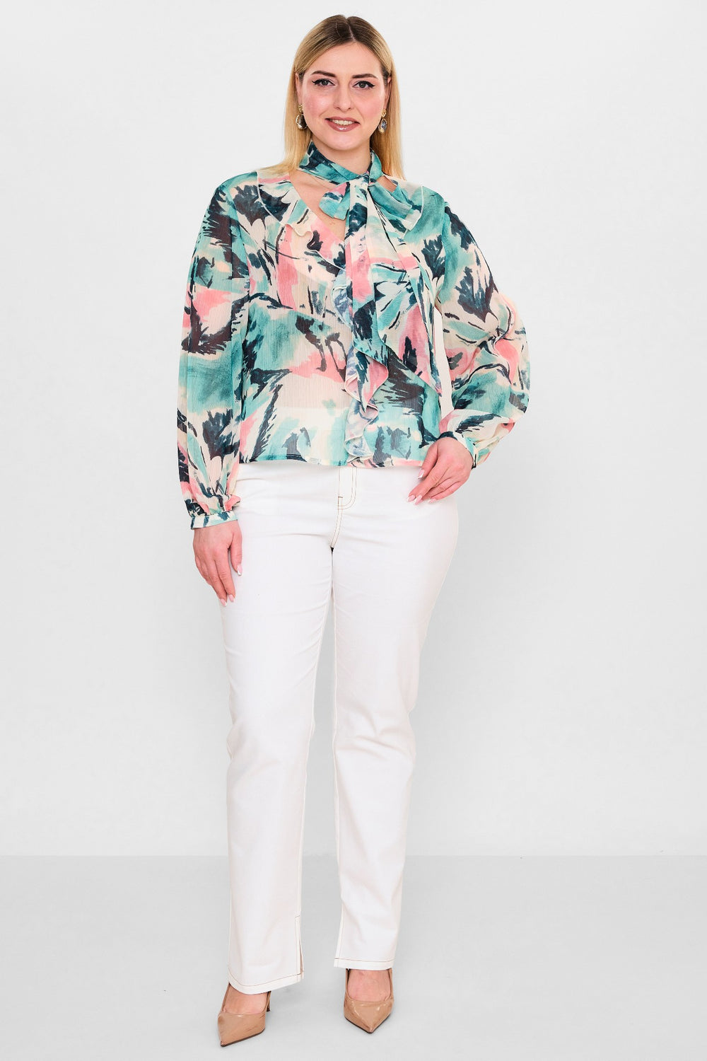 Laluce - Plus Size Blouse (L2.Y26.BLZ.2B202) - 8690200129964