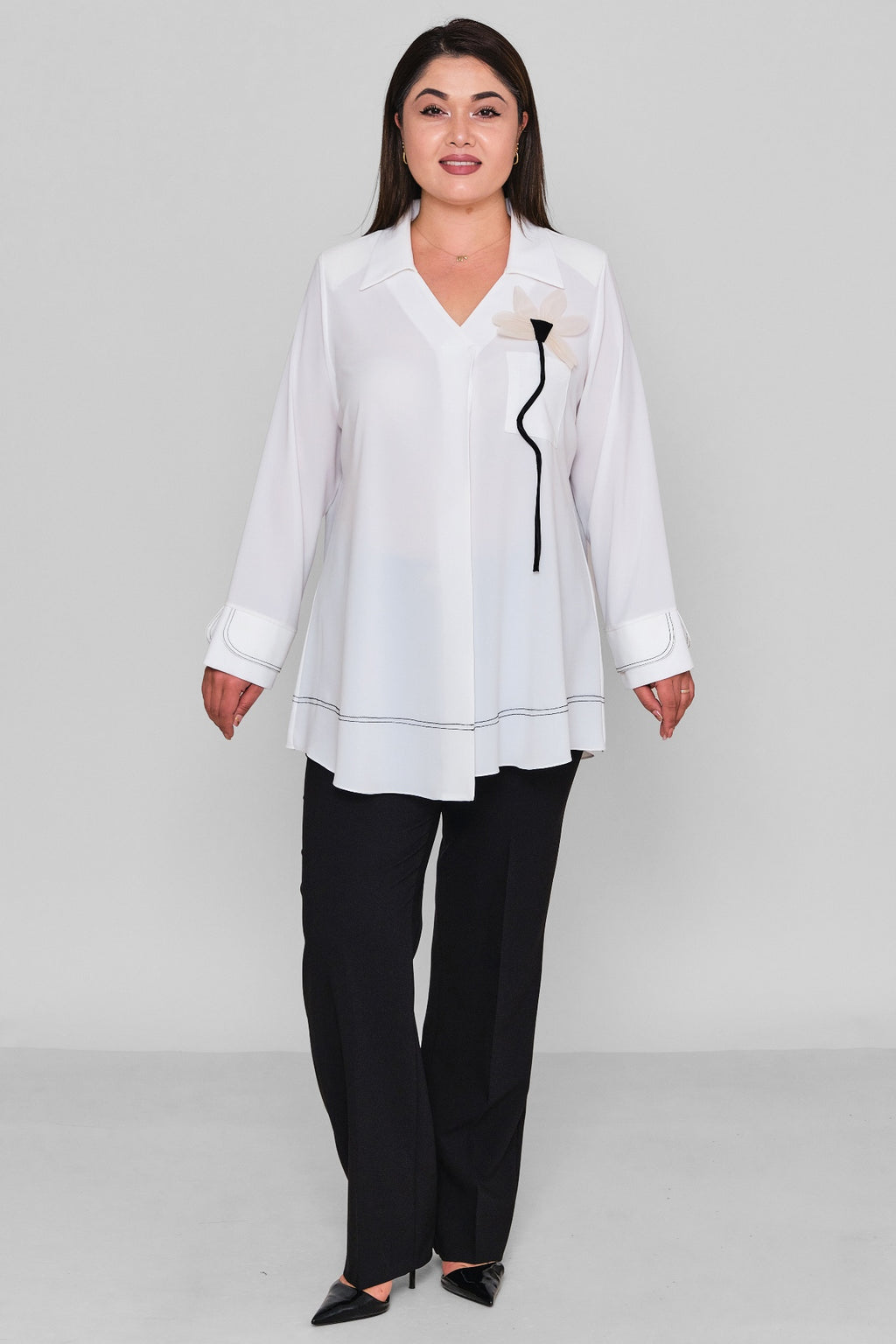 Kifayet - Extended Plus Size Blouse (KFY26Y23523-01) - 8690200130458
