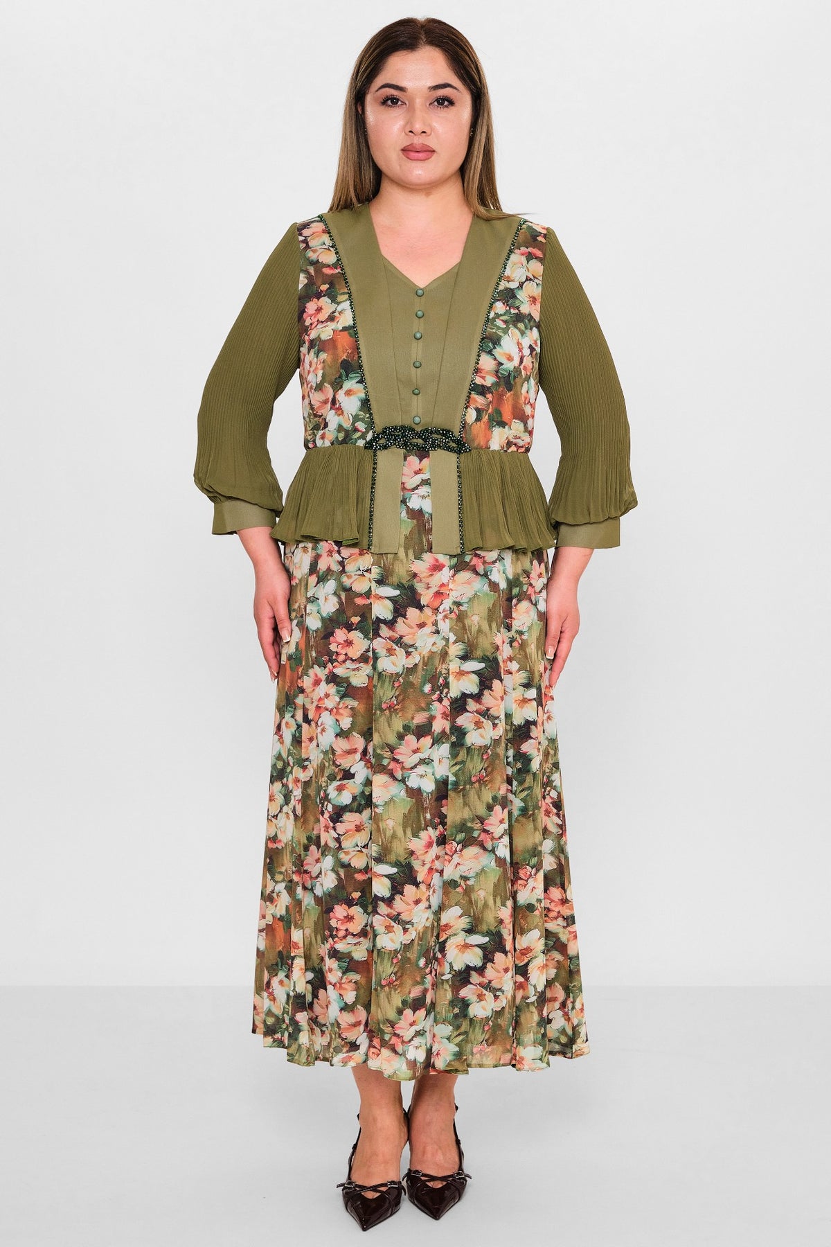 Gumanize - Plus Size Dress (GMZ2025-1085-7651) - 8690200130717