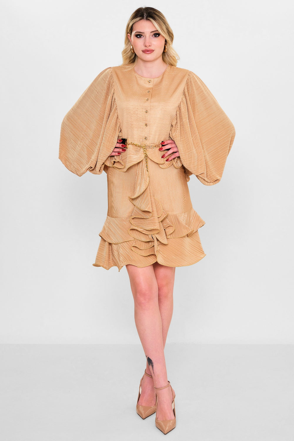 Kedma - Plus Size Dress (KDM26Y8-98183) - 8690200133022