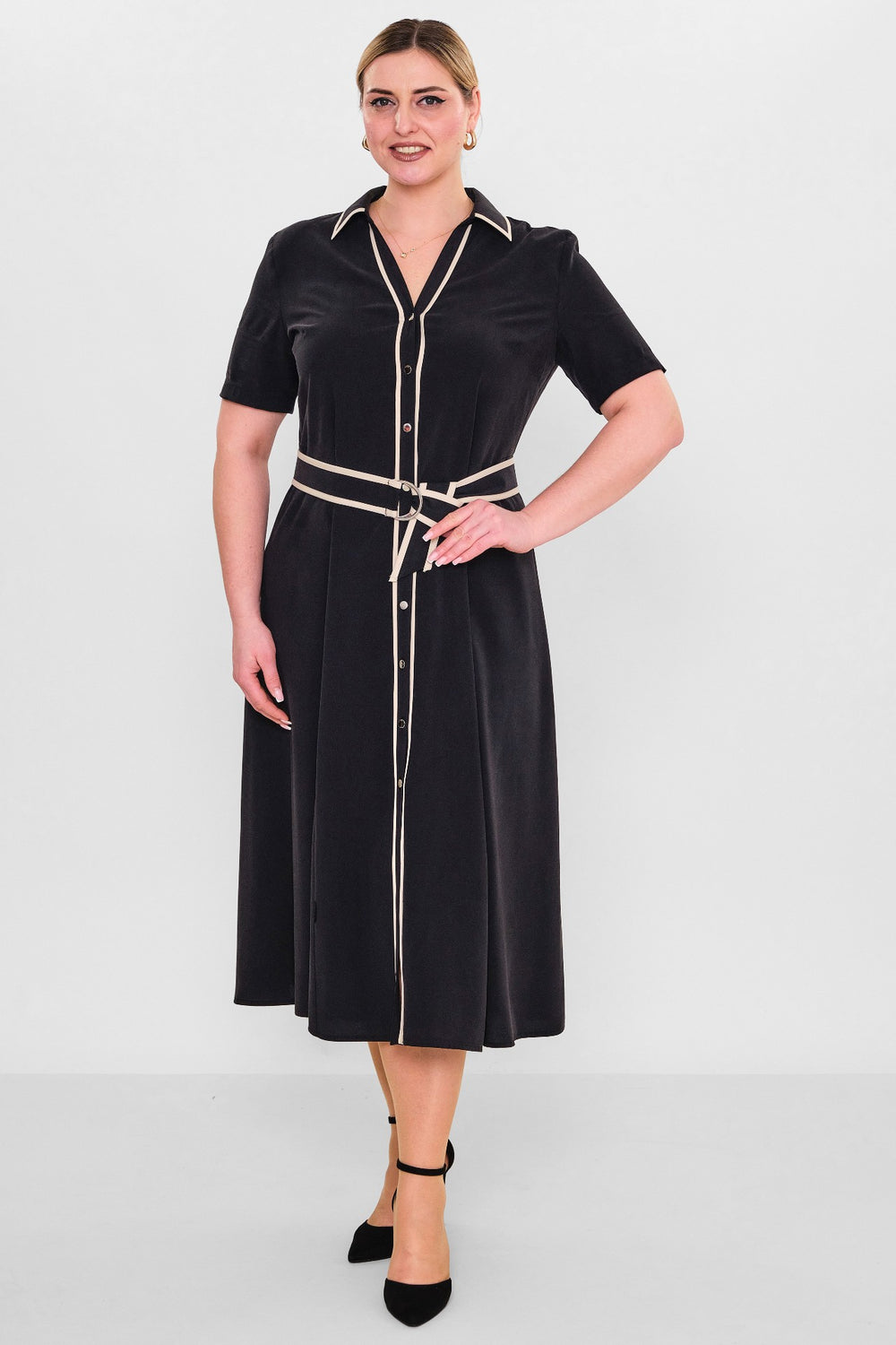 Laluce - Plus Size Dress (L2.Y26.ELB.2E658) - 8690200133268