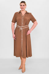 Laluce - Plus Size Dress (L2.Y26.ELB.2E658) - 8690200133275