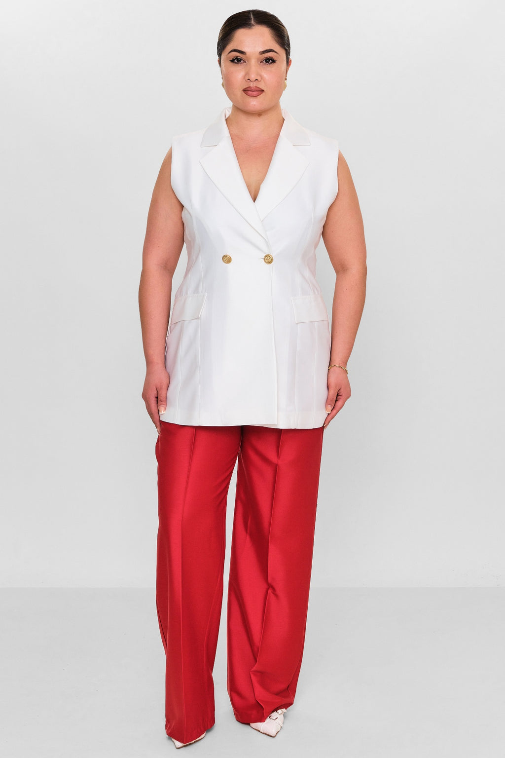 Fimore - Plus Size Waistcoat (FMR26Y8957-18) - 8690200133633