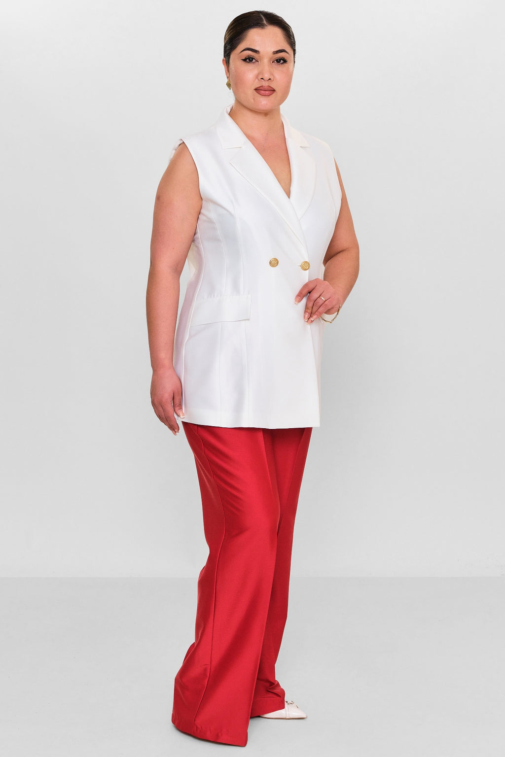 Fimore - Plus Size Waistcoat (FMR26Y8957-18) - 8690200133633
