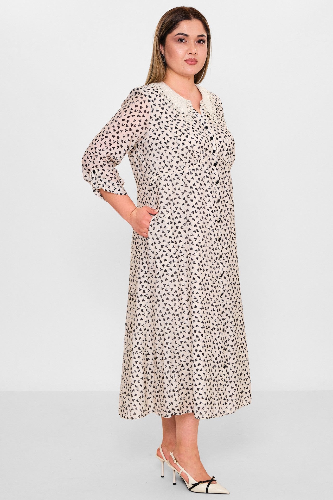 Gumanize - Plus Size Dress (GMZ2026-781-7653) - 8690200133886