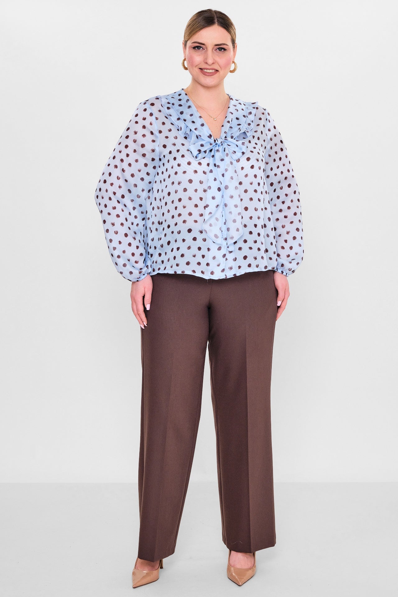 Laluce - Plus Size Shirt (L2.Y26.GML.2G147) - 8690200134524