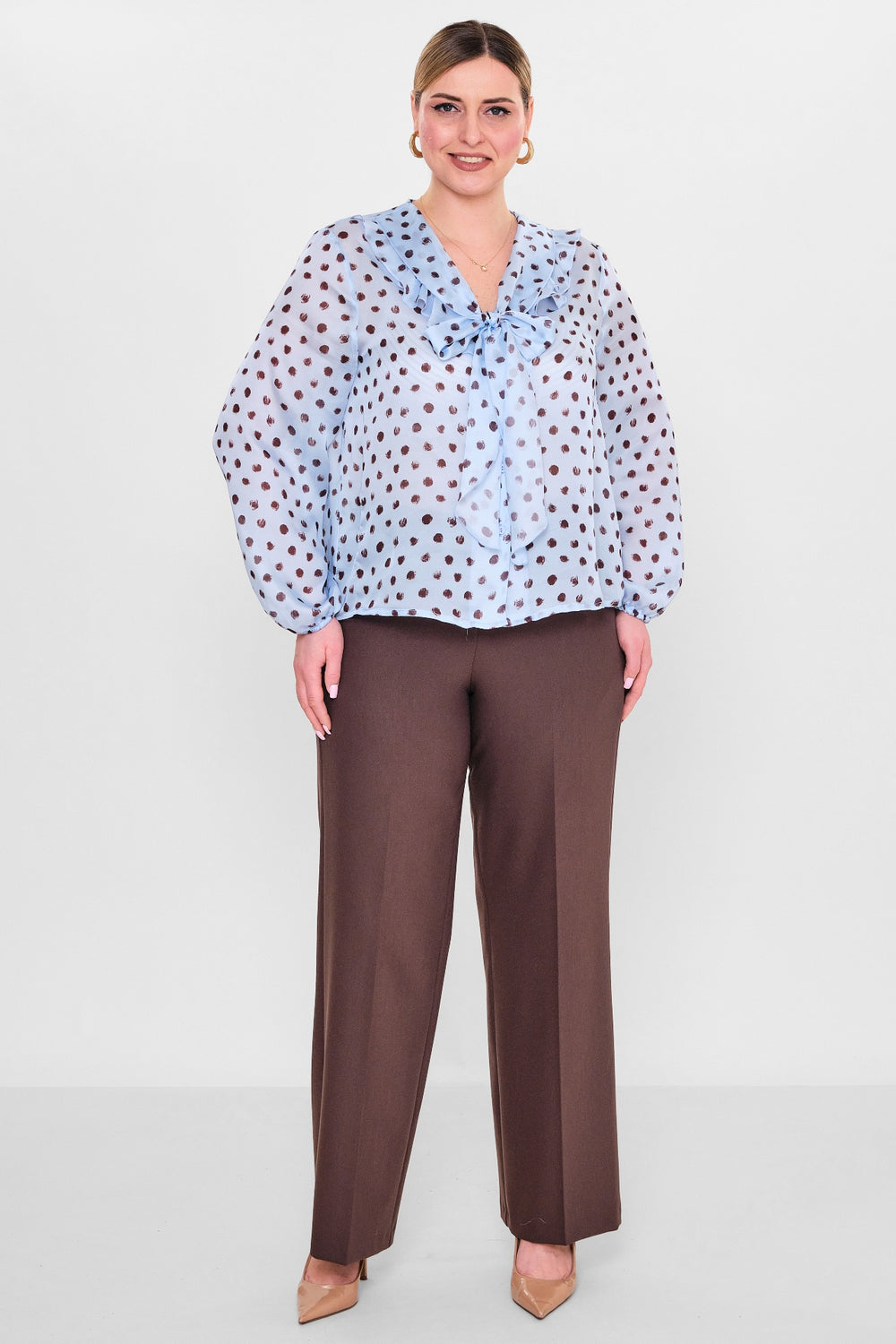 Laluce - Plus Size Shirt (L2.Y26.GML.2G147) - 8690200134524