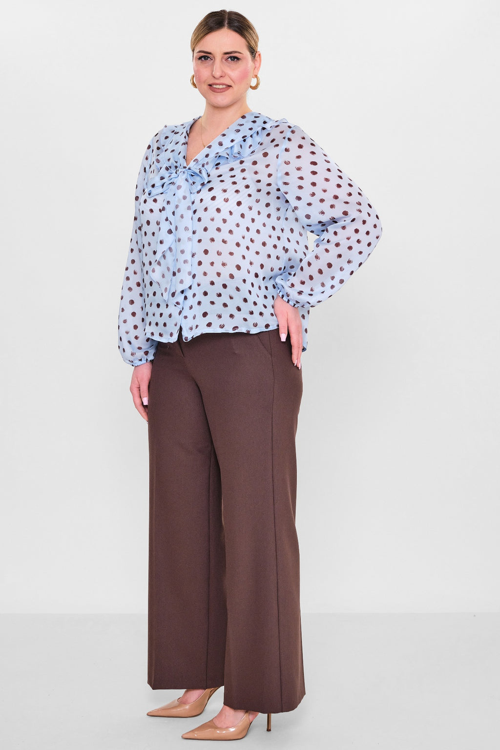 Laluce - Plus Size Shirt (L2.Y26.GML.2G147) - 8690200134524
