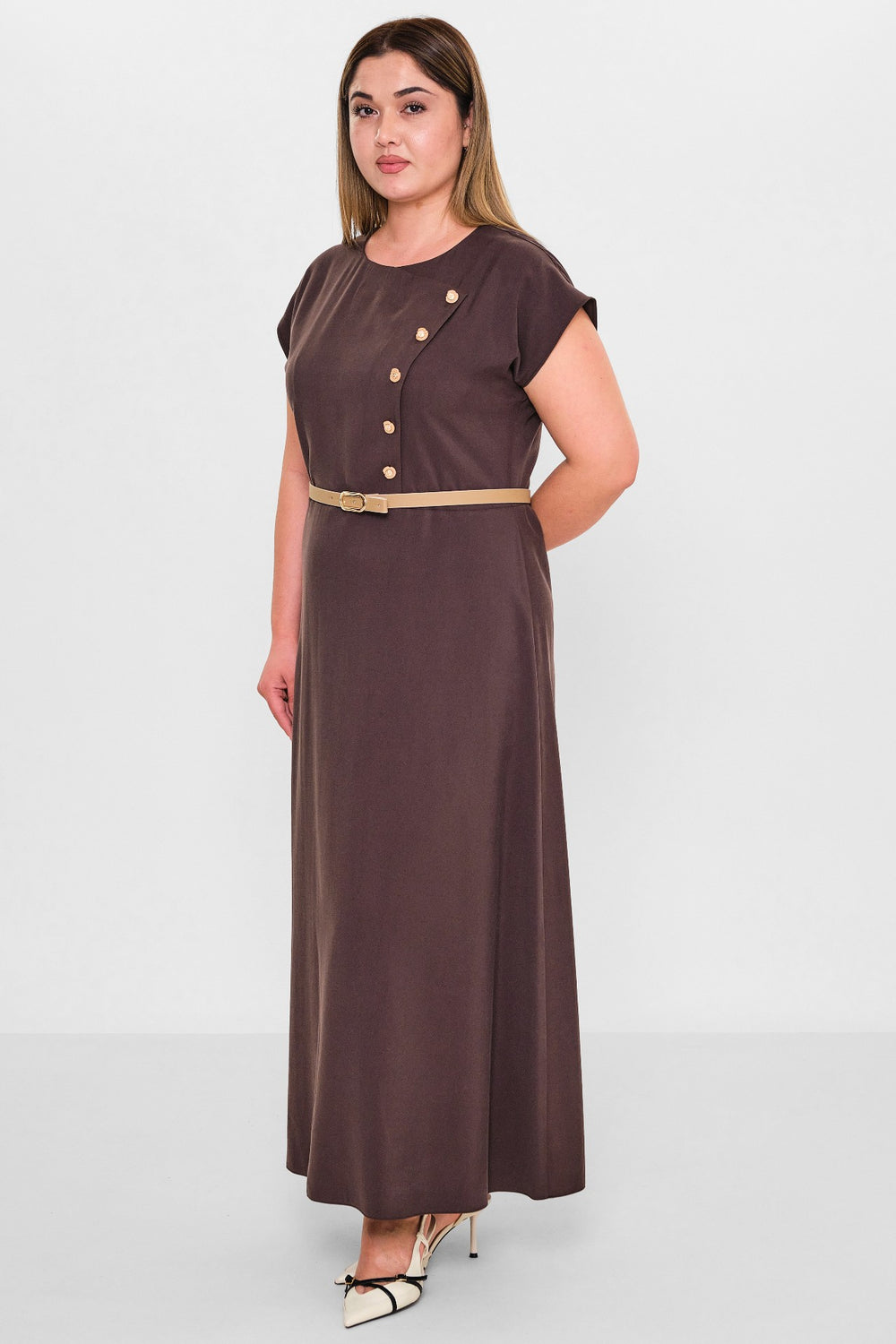 Dress port - Plus Size Dress (DSP26Y5729) - 8690200135088