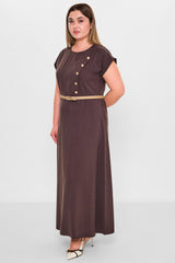 Dress port - Plus Size Dress (DSP26Y5729) - 8690200135088
