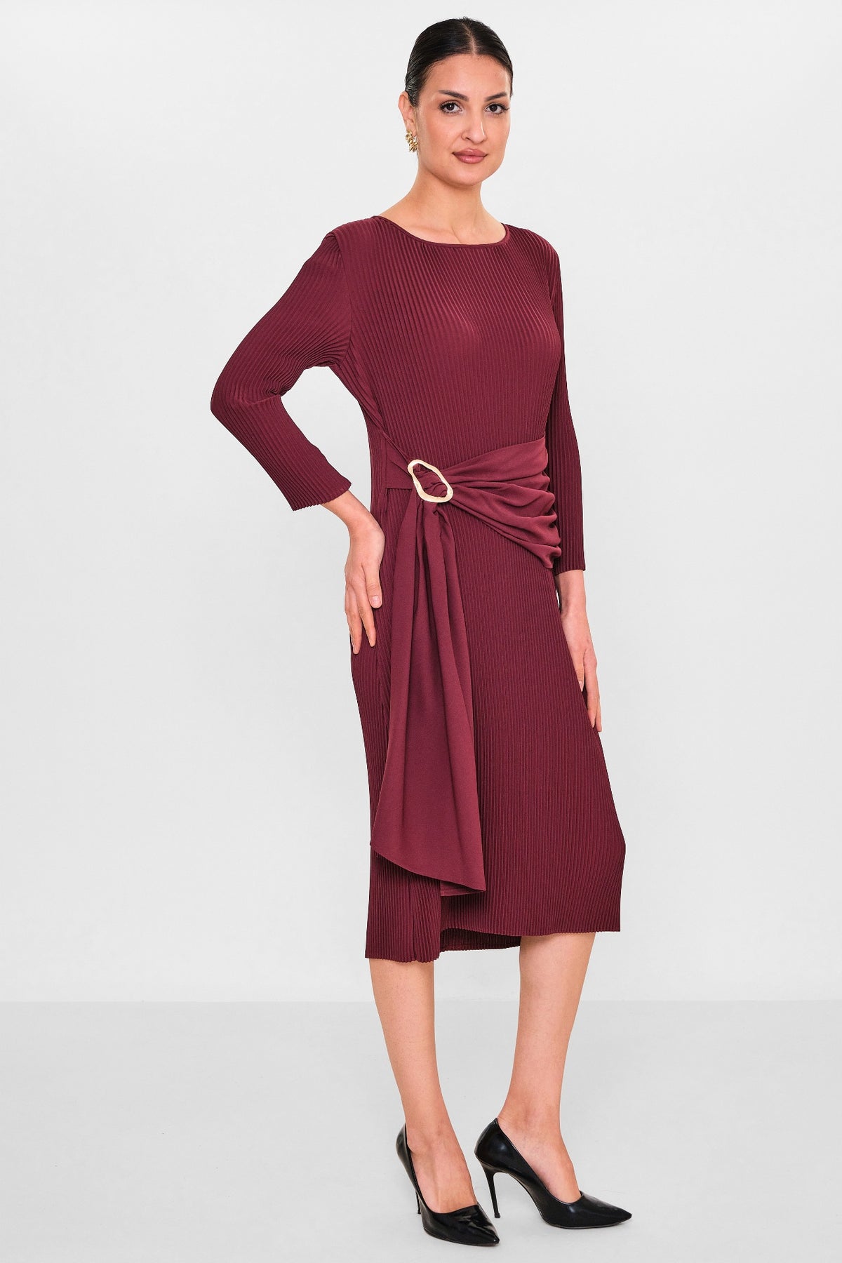 Myraang - Plus Size Dress (MRG26Y05-3042) - 8690200135620