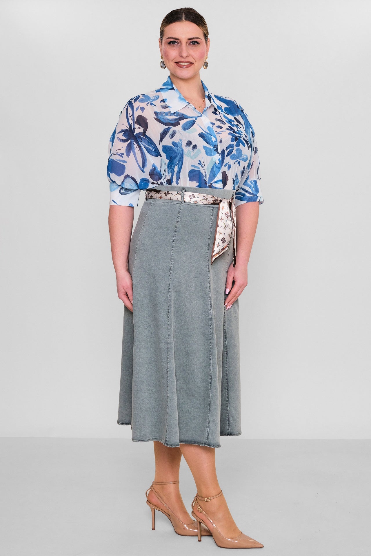 Elitline - Plus Size Skirt (ELT26Y2-276-4018) - 8690200135743