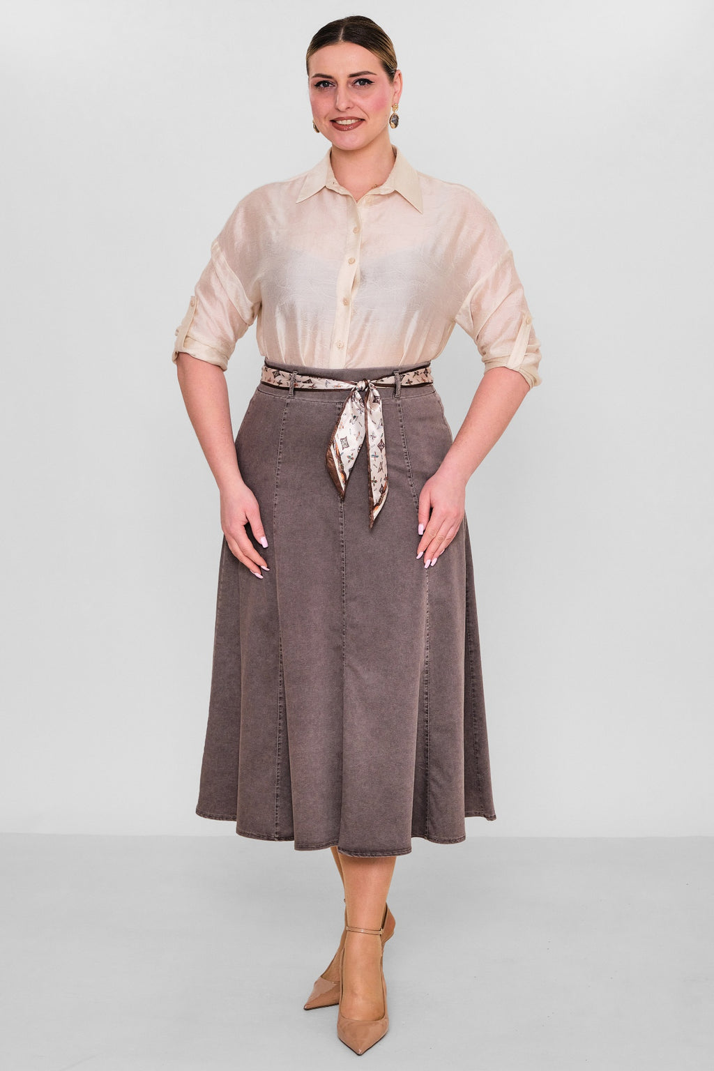 Elitline - Plus Size Skirt (ELT26Y2-276-4018) - 8690200135750