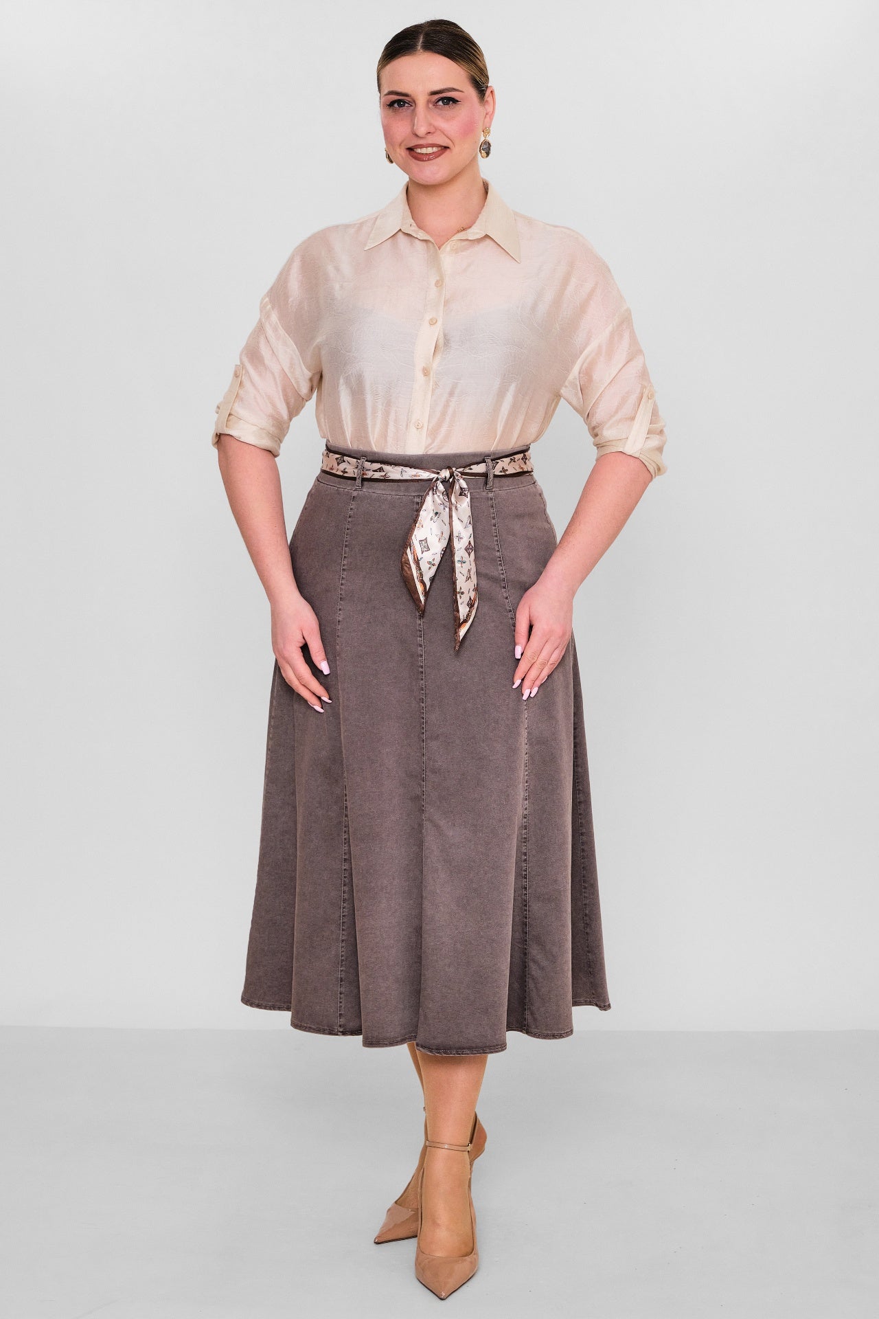 Elitline - Plus Size Skirt (ELT26Y2-276-4018) - 8690200135750