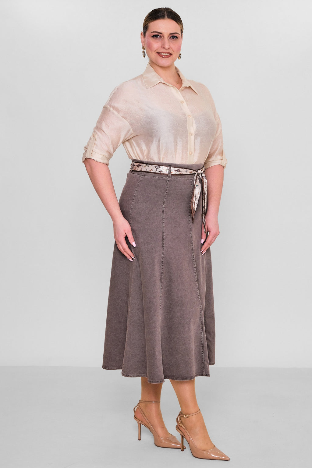 Elitline - Plus Size Skirt (ELT26Y2-276-4018) - 8690200135750
