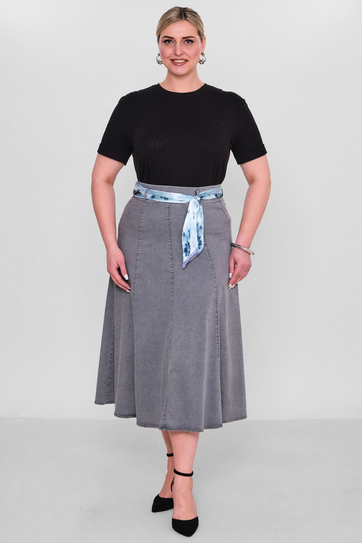 Elitline - Plus Size Skirt (ELT26Y2-276-4018) - 8690200135774