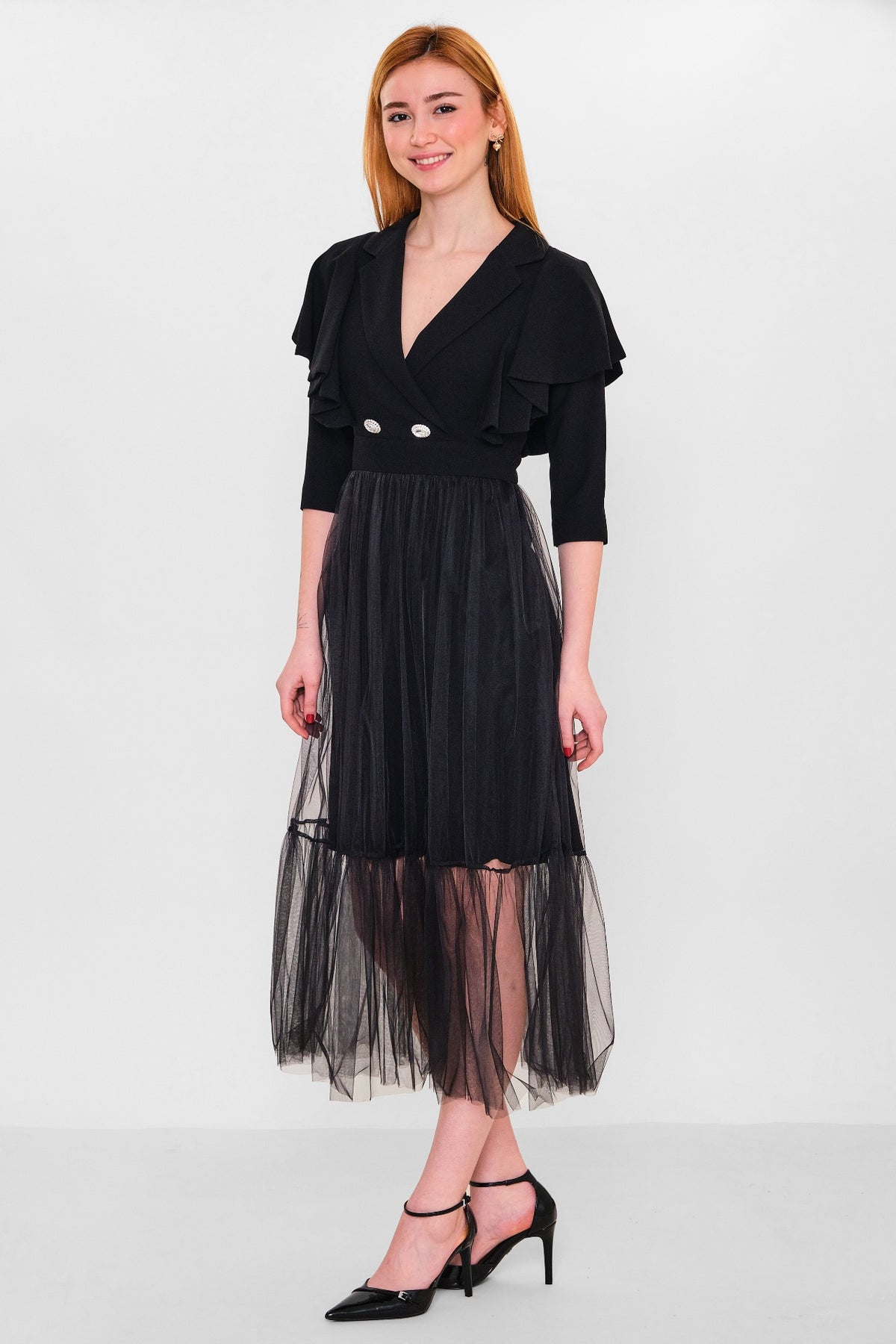 Kedma - Plus Size Dress (KDM26Y8-98064) - 8690200137051