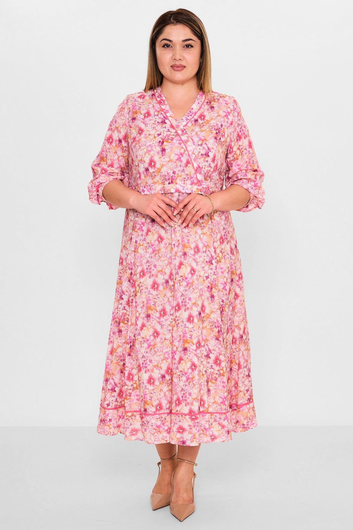 Gumanize - Plus Size Dress (GMZ2025-1097-7739) - 8690200137563