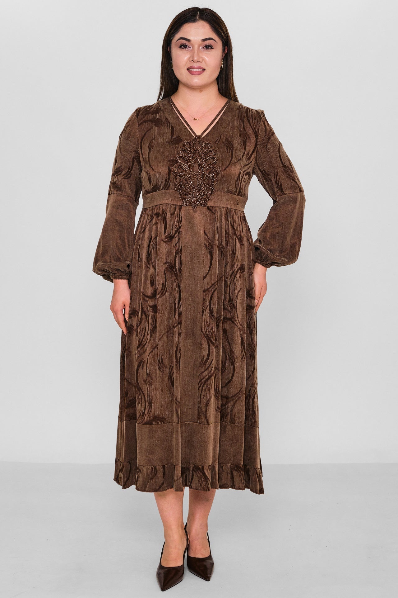Ksas - Plus Size Dress (KSAS32394) - 8690200138270