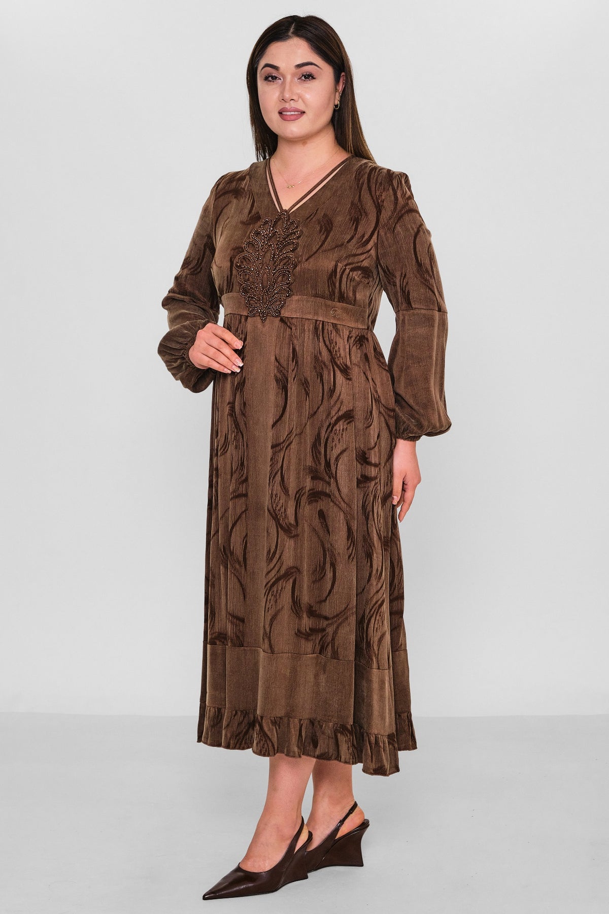 Ksas - Plus Size Dress (KSAS32394) - 8690200138270