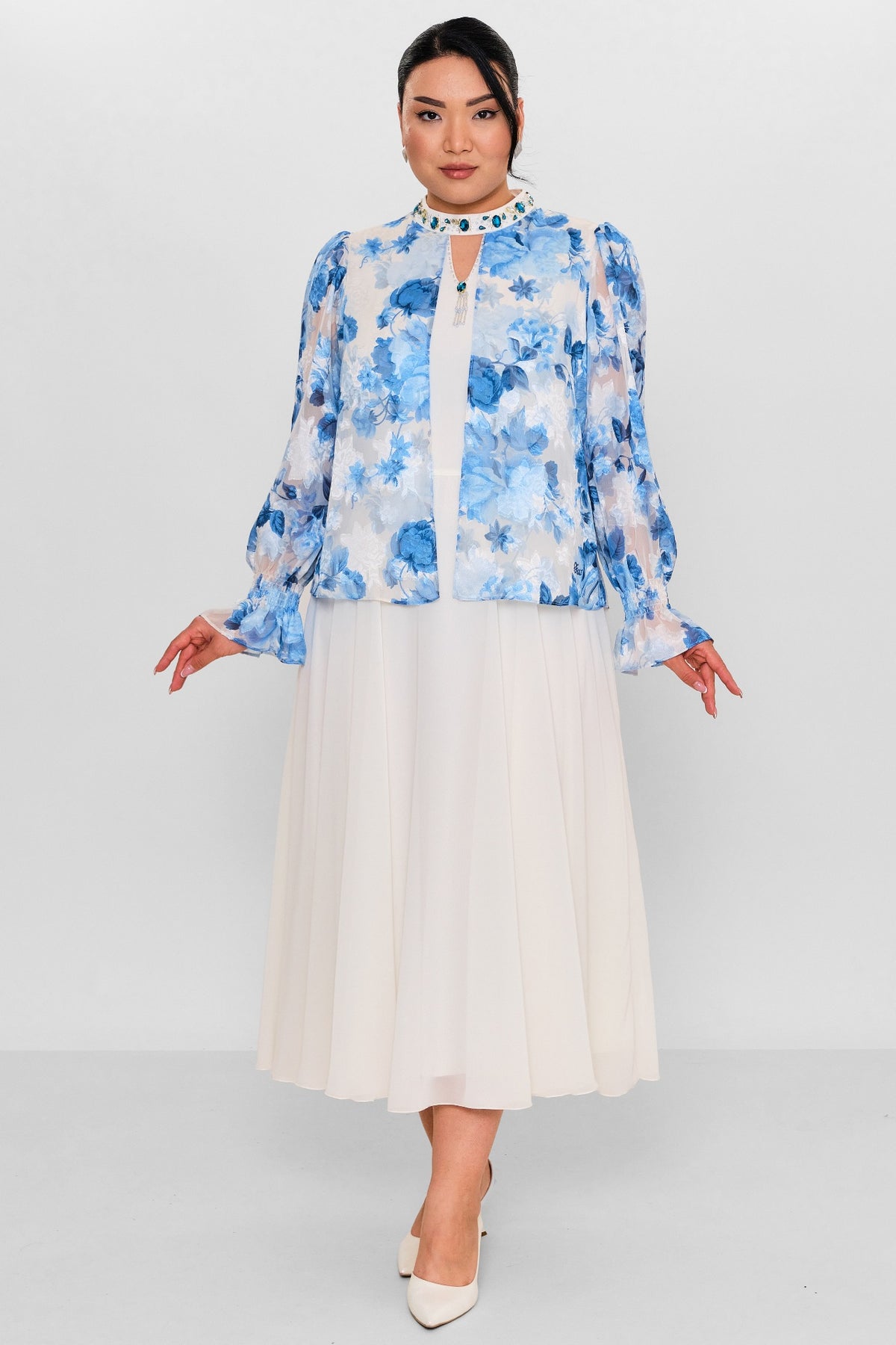 Ksas - Plus Size Dress (KSAS32397) - 8690200138287