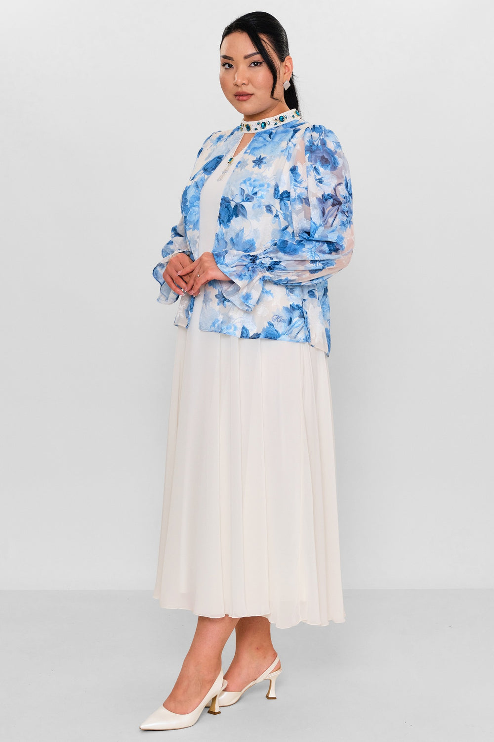 Ksas - Plus Size Dress (KSAS32397) - 8690200138287