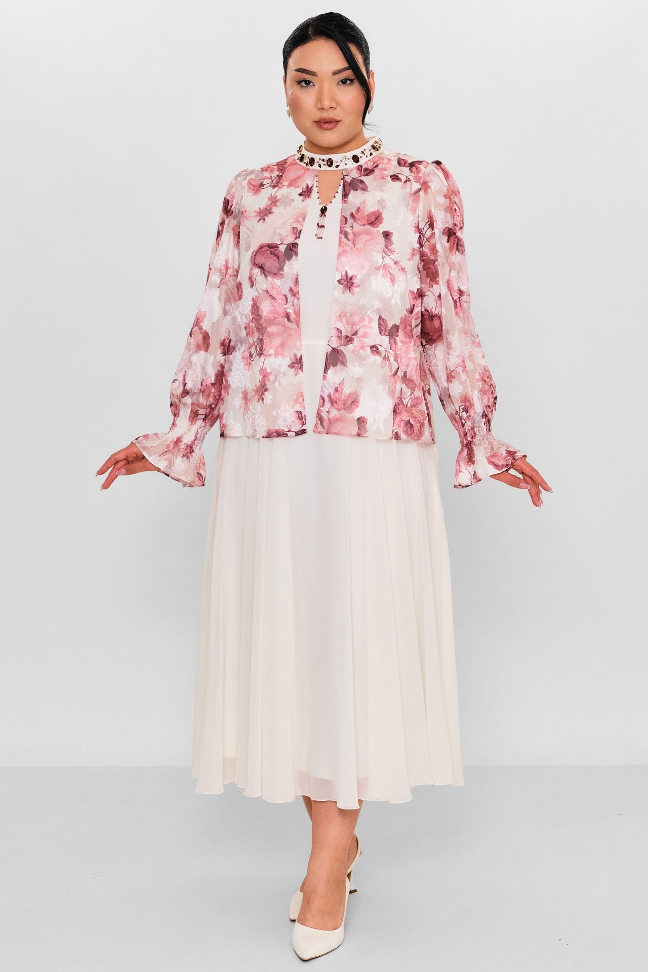 Ksas - Plus Size Dress (KSAS32397) - 8690200138294