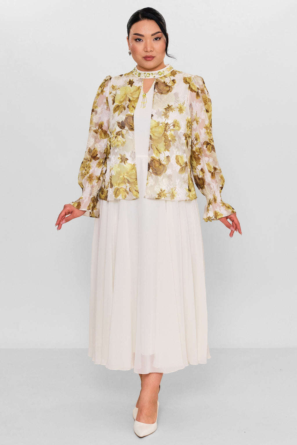 Ksas - Plus Size Dress (KSAS32397) - 8690200138317
