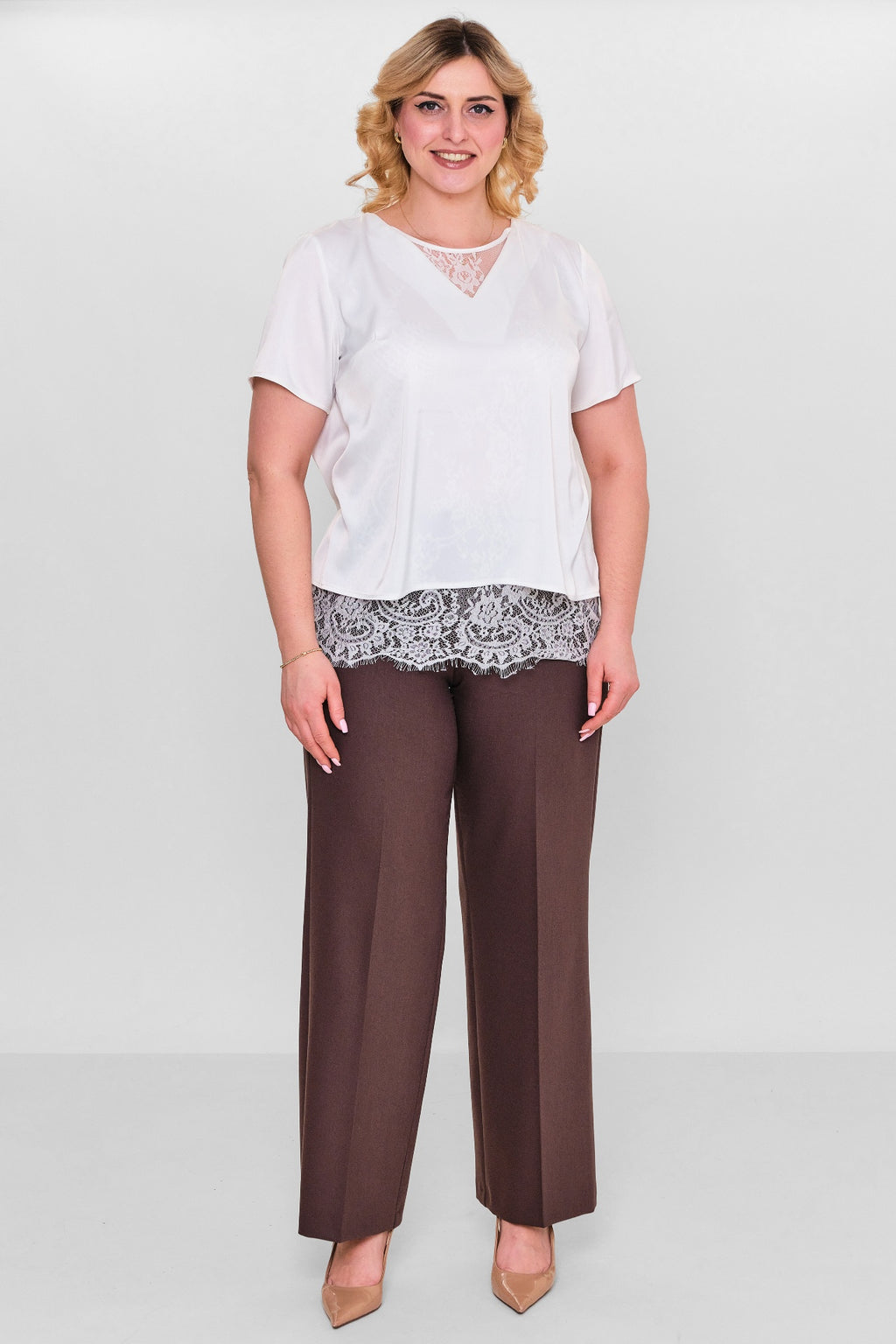 Welike - Plus Size Blouse (WLK26Y1466) - 8690200140419