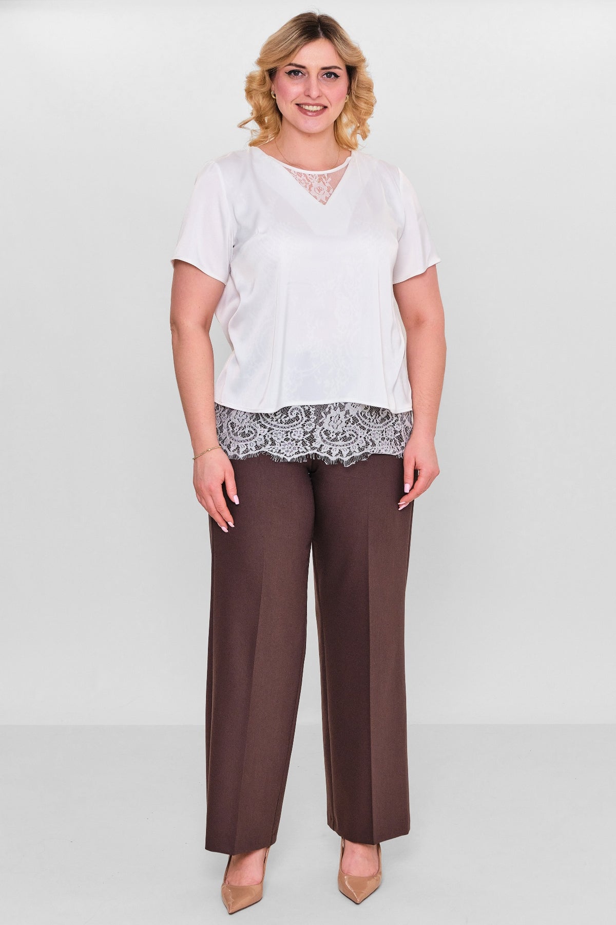 Welike - Plus Size Blouse (WLK26Y1466) - 8690200140419