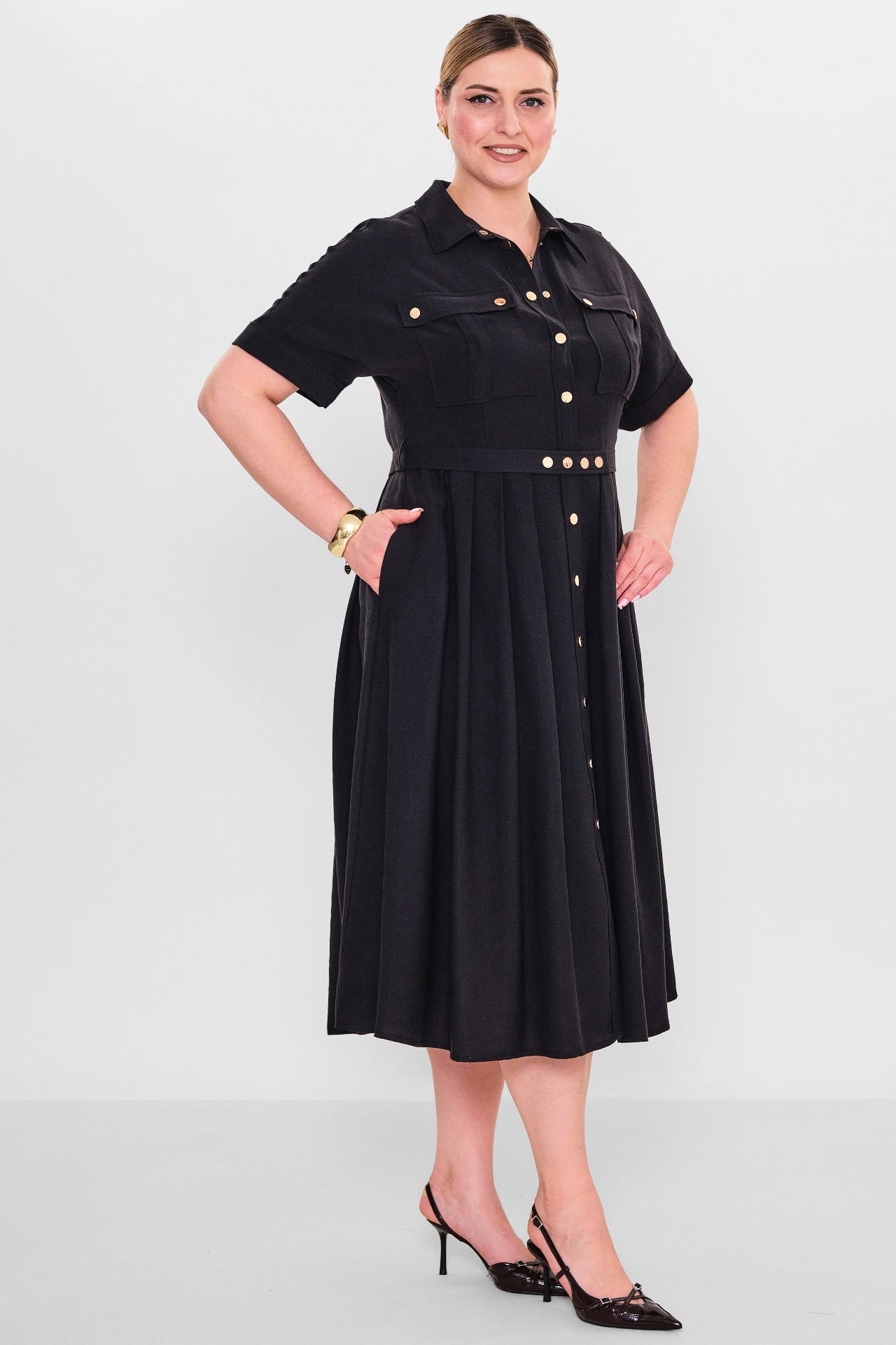 Laluce - Plus Size Dress (L2.Y26.ELB.2E661) - 8690200140532