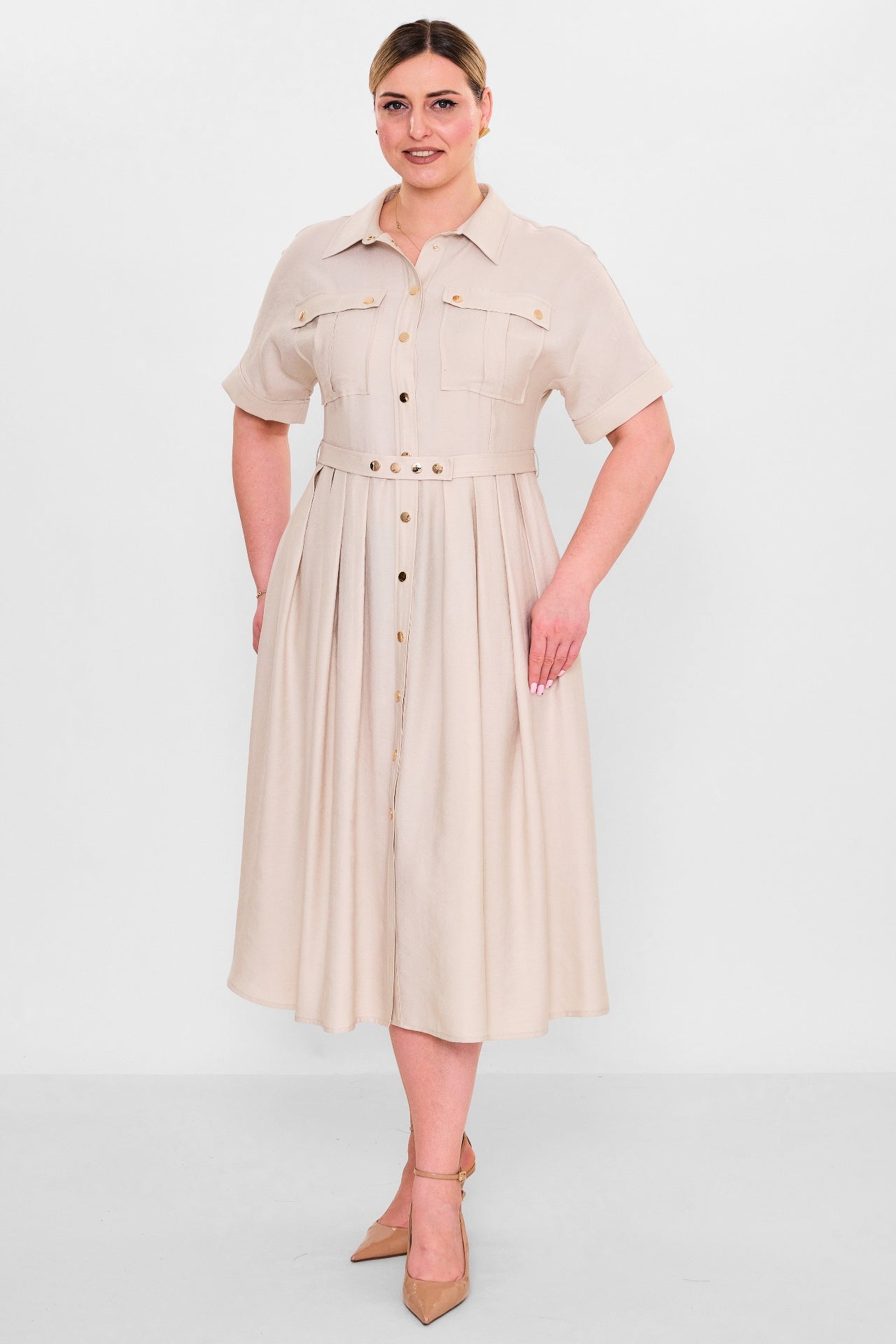 Laluce - Plus Size Dress (L2.Y26.ELB.2E661) - 8690200140549