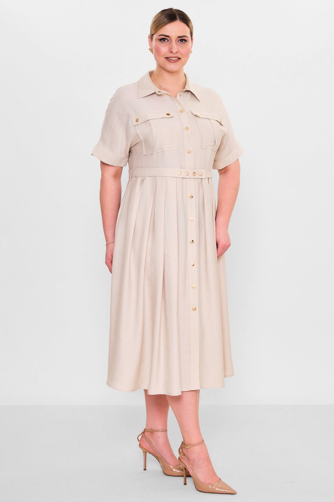 Laluce - Plus Size Dress (L2.Y26.ELB.2E661) - 8690200140549