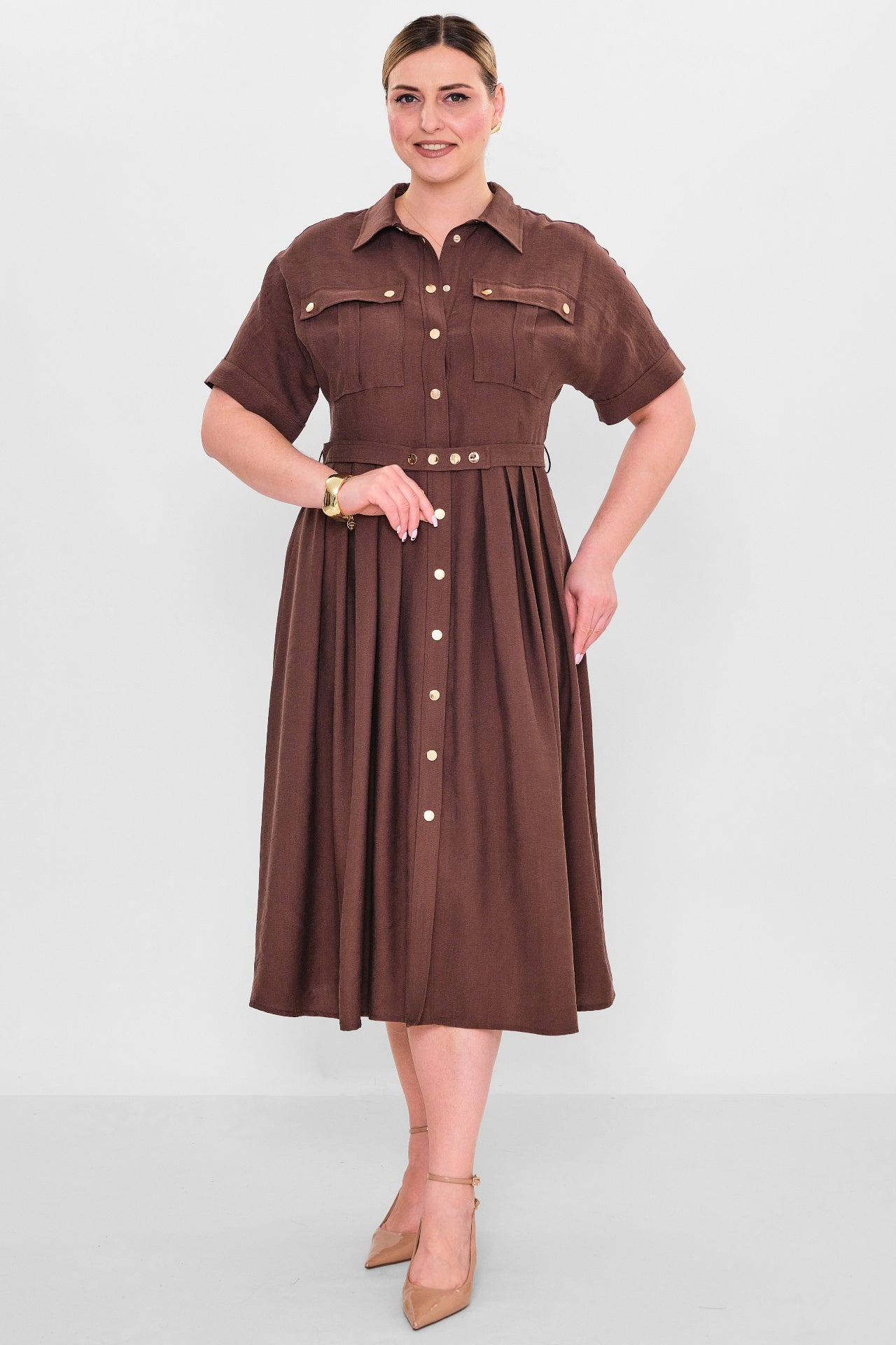 Laluce - Plus Size Dress (L2.Y26.ELB.2E661) - 8690200140556