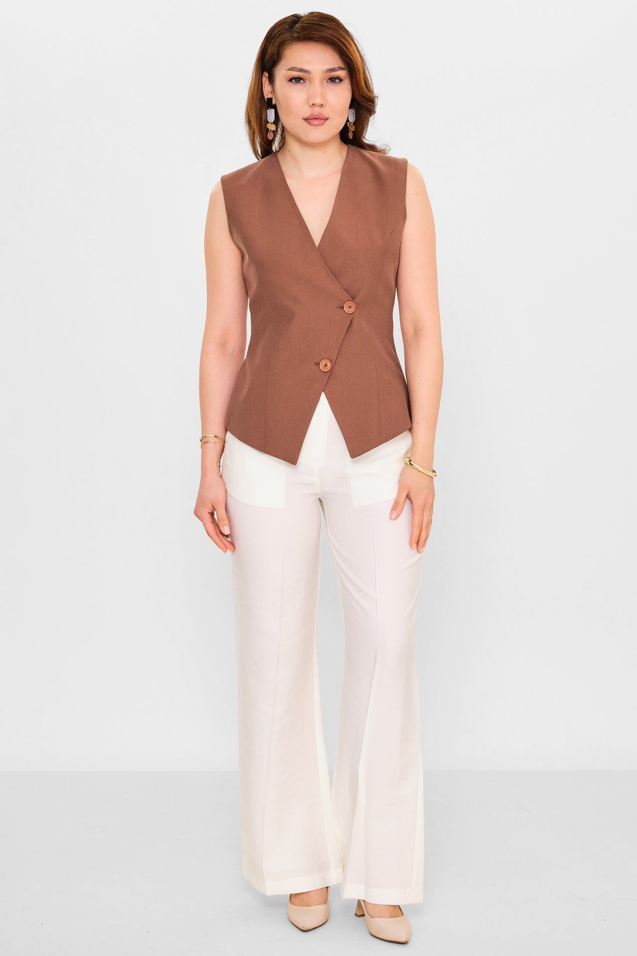 Fimore - Plus Size Waistcoat (FMR26Y7364-24) - 8690200141461