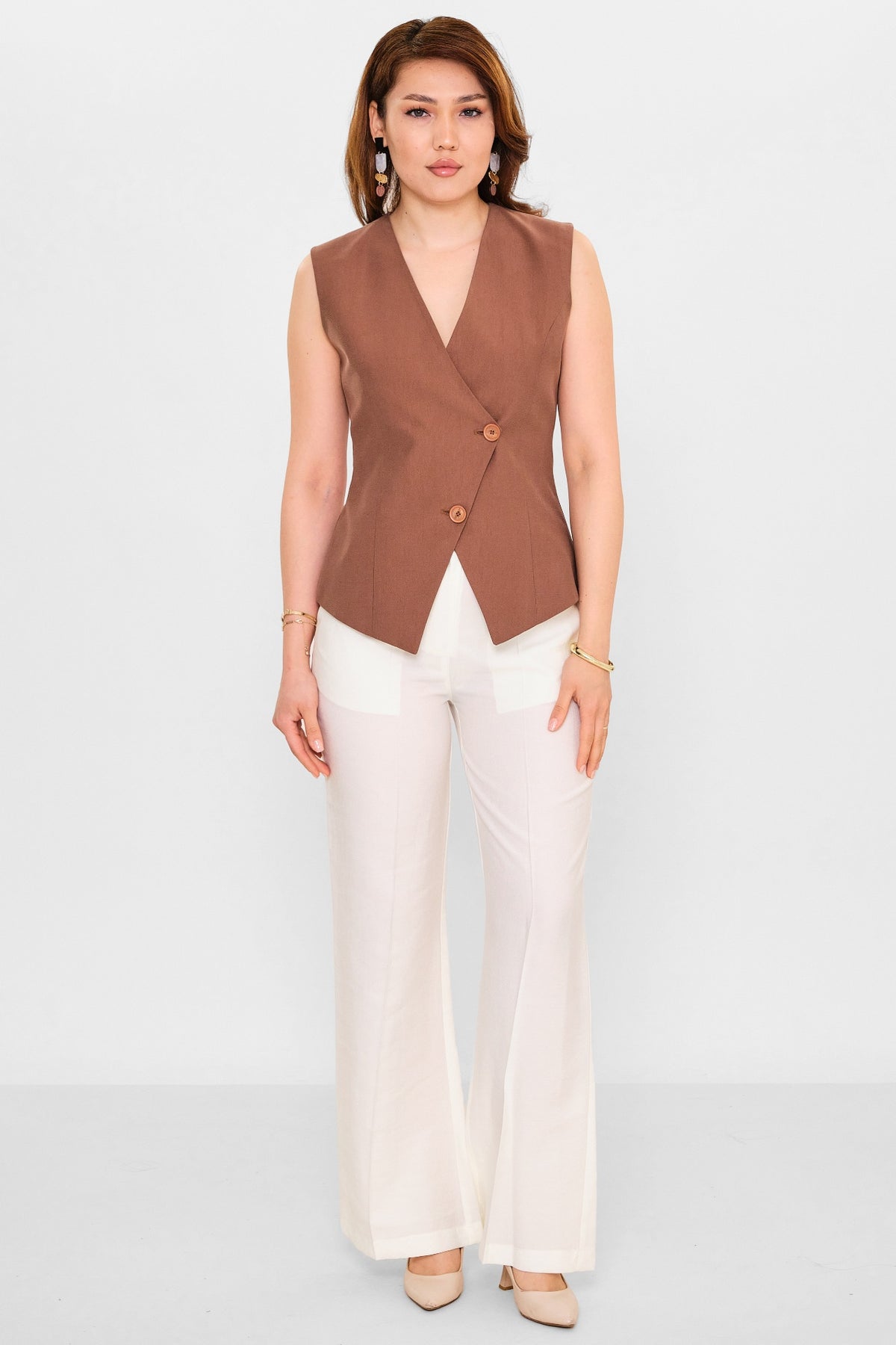 Fi̇more - Plus Size Waistcoat (FMR26Y7364-24) - 8690200141461