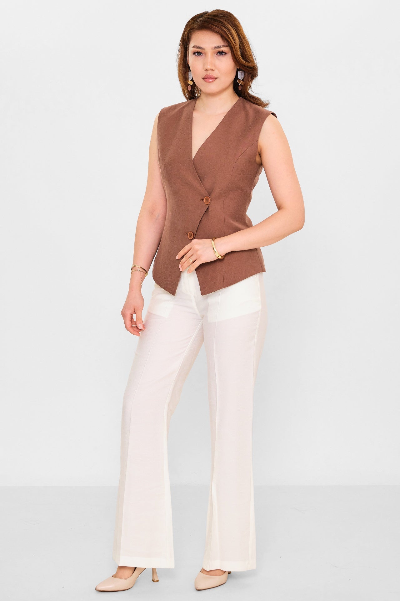 Fimore - Plus Size Waistcoat (FMR26Y7364-24) - 8690200141461