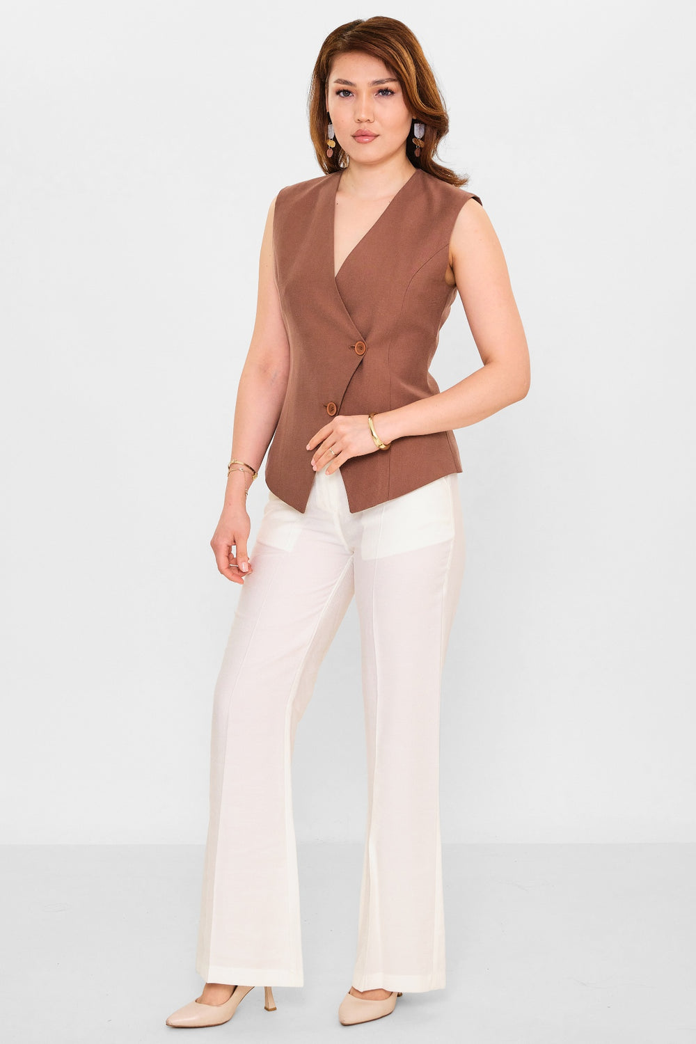 Fi̇more - Plus Size Waistcoat (FMR26Y7364-24) - 8690200141461