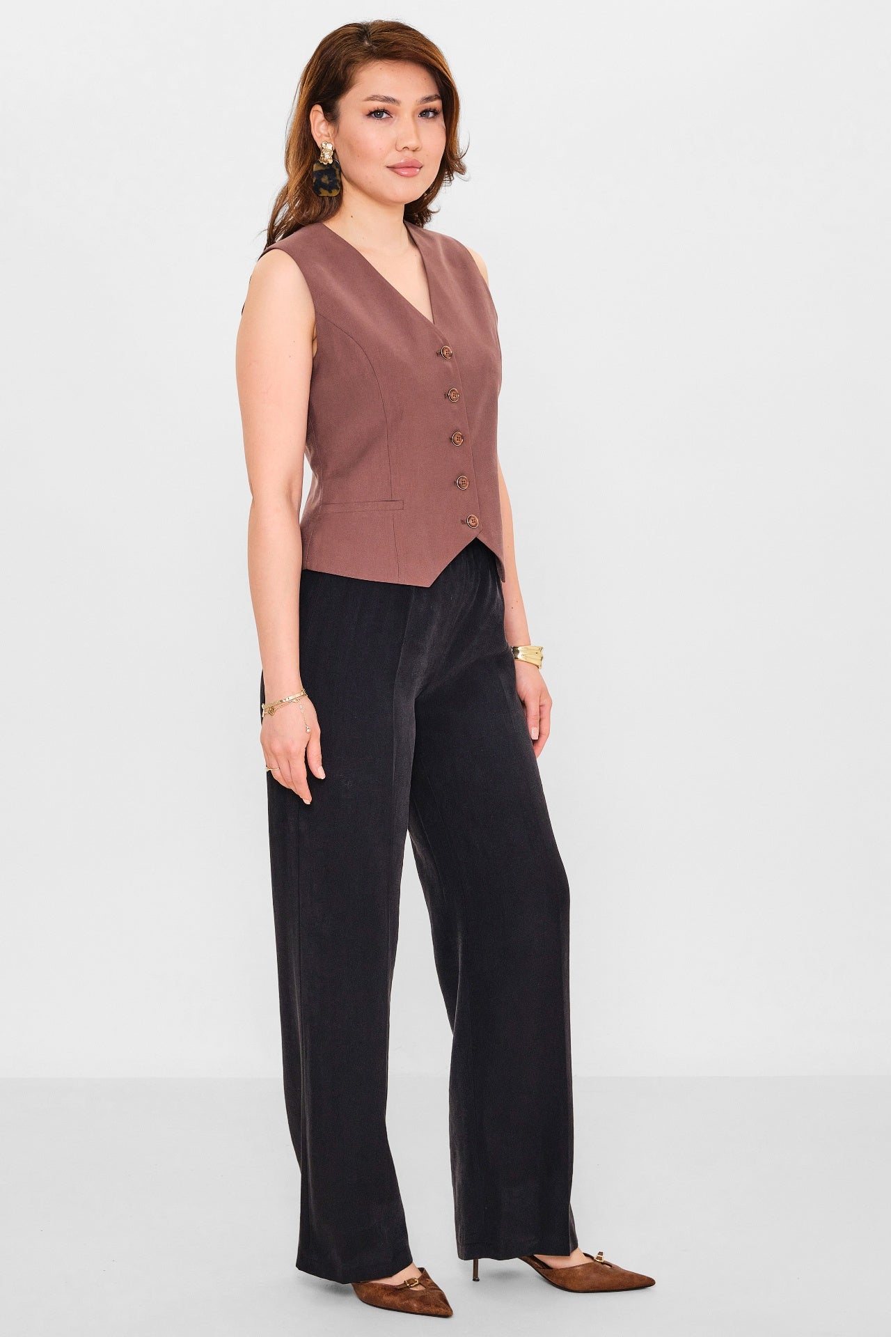 Fimore - Plus Size Waistcoat (FMR26Y7359-24) - 8690200141492