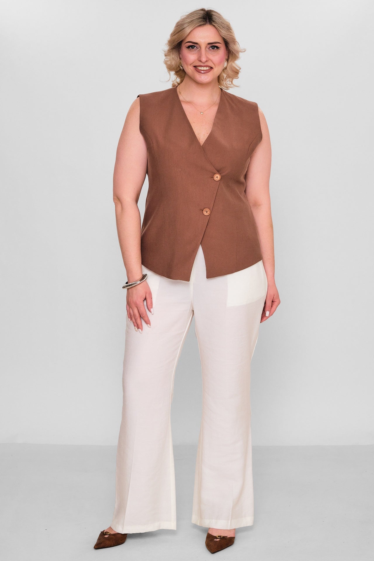 Fimore - Plus Size Waistcoat (FMR26Y8959-24) - 8690200141508