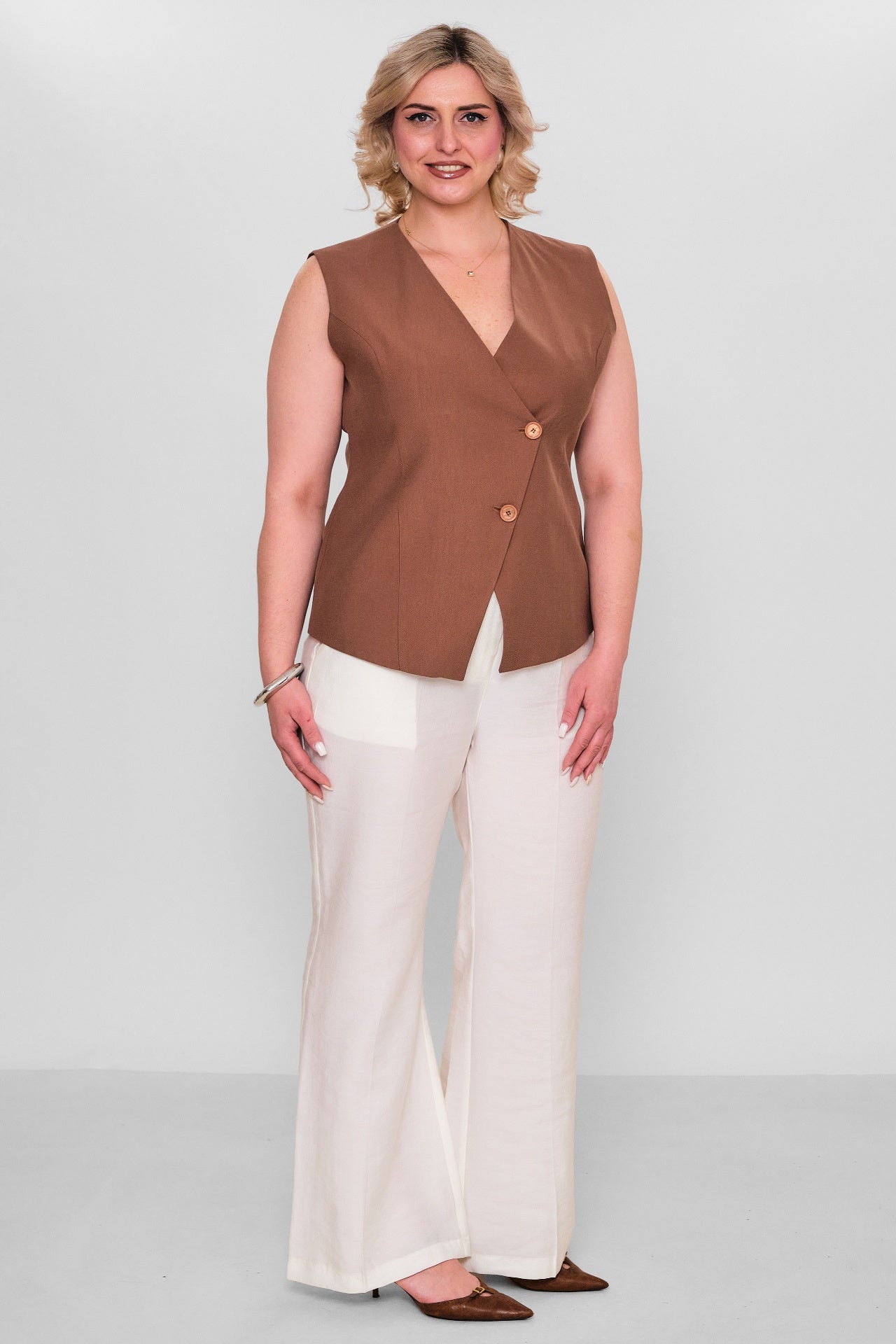 Fimore - Plus Size Waistcoat (FMR26Y8959-24) - 8690200141508