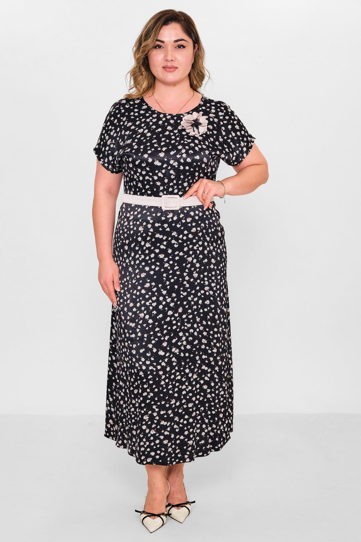 Dress port - Plus Size Dress (DSP26Y5716) - 8690200141812