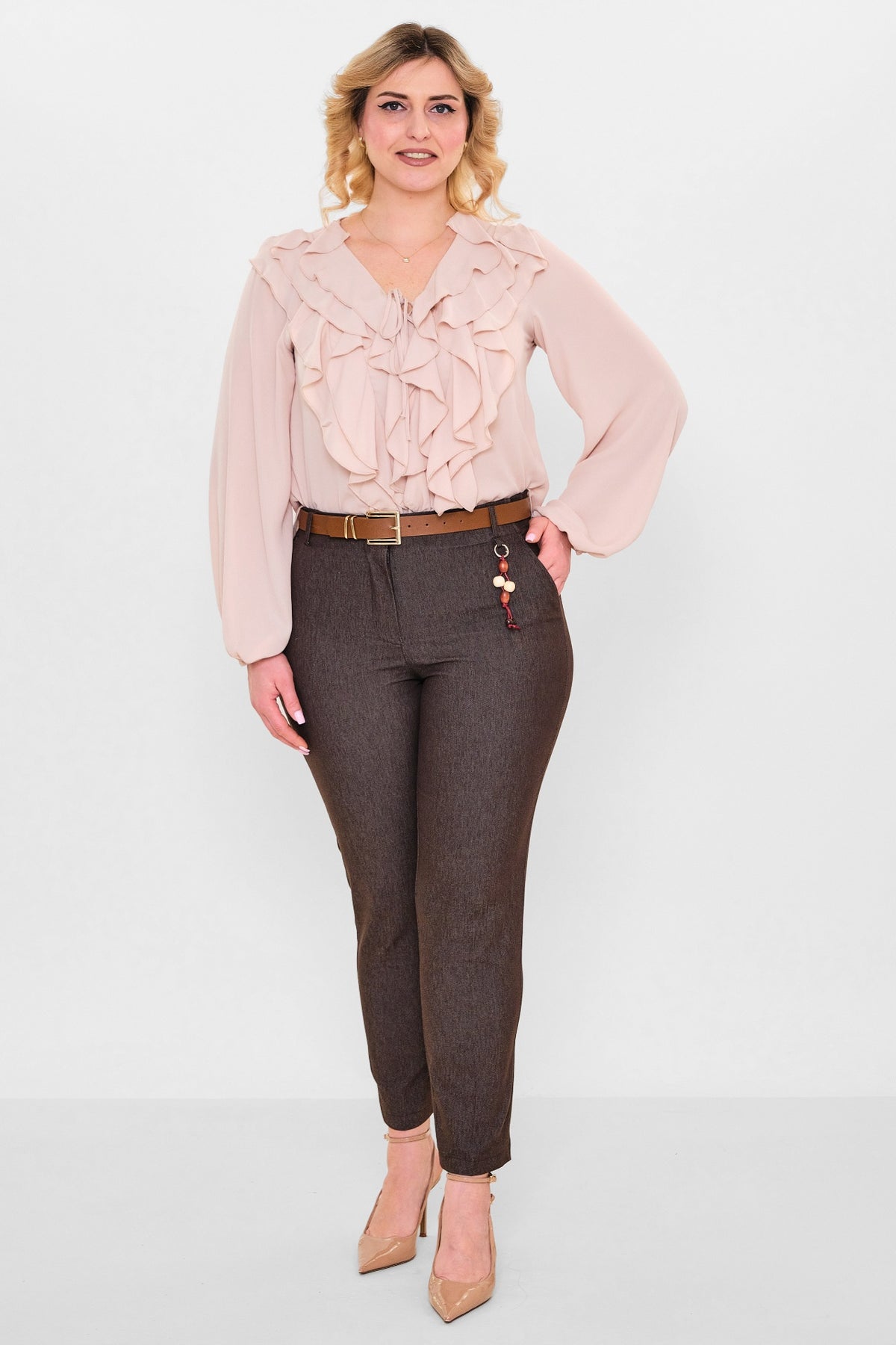 Devatex - Plus Size Trousers (DVT3086-249-42-48B) - 8690200142123