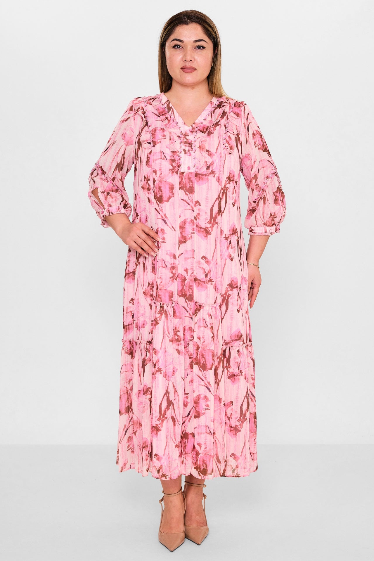 Gumanize - Plus Size Dress (GMZ2025-1136-7694) - 8690200142147