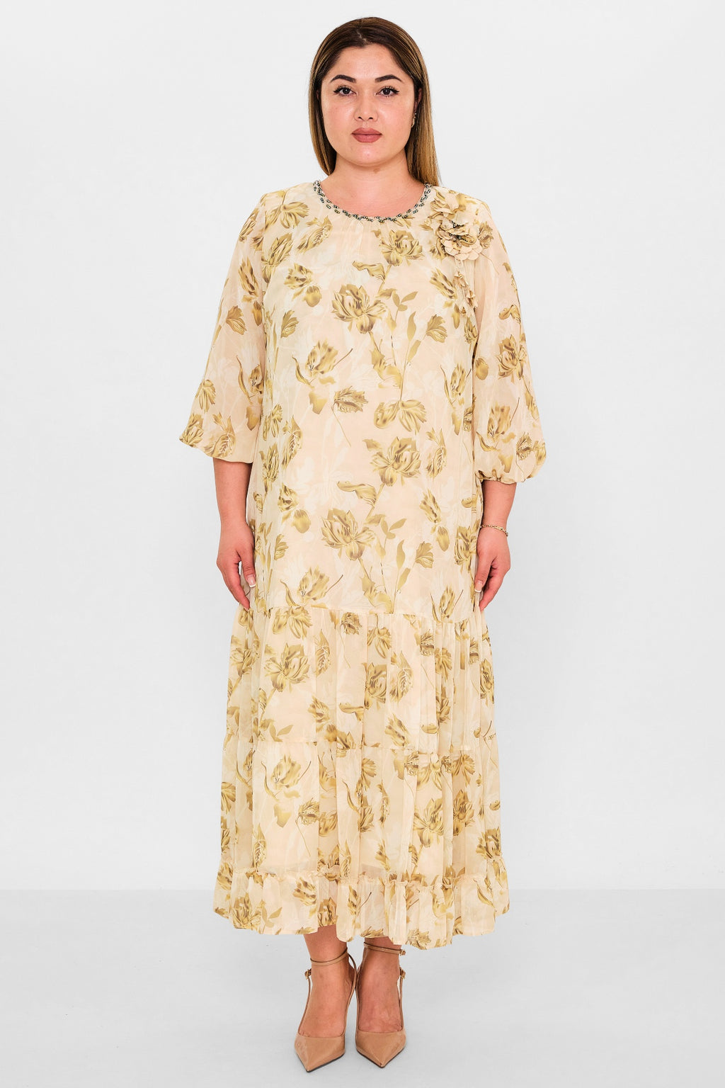 Gumanize - Plus Size Dress (GMZ2025-1178-7596) - 8690200142154