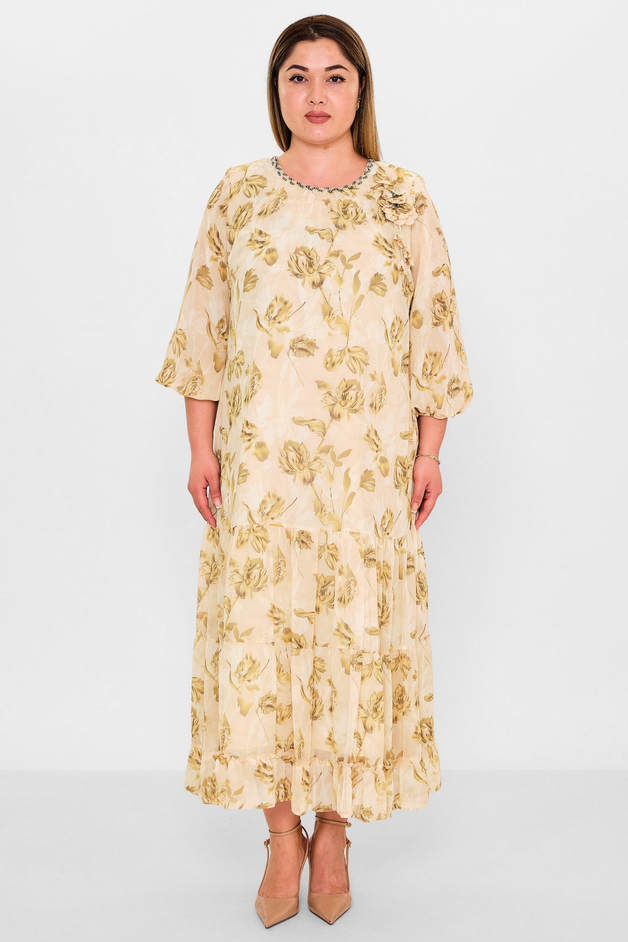 Gumanize - Plus Size Dress (GMZ2025-1178-7596) - 8690200142154