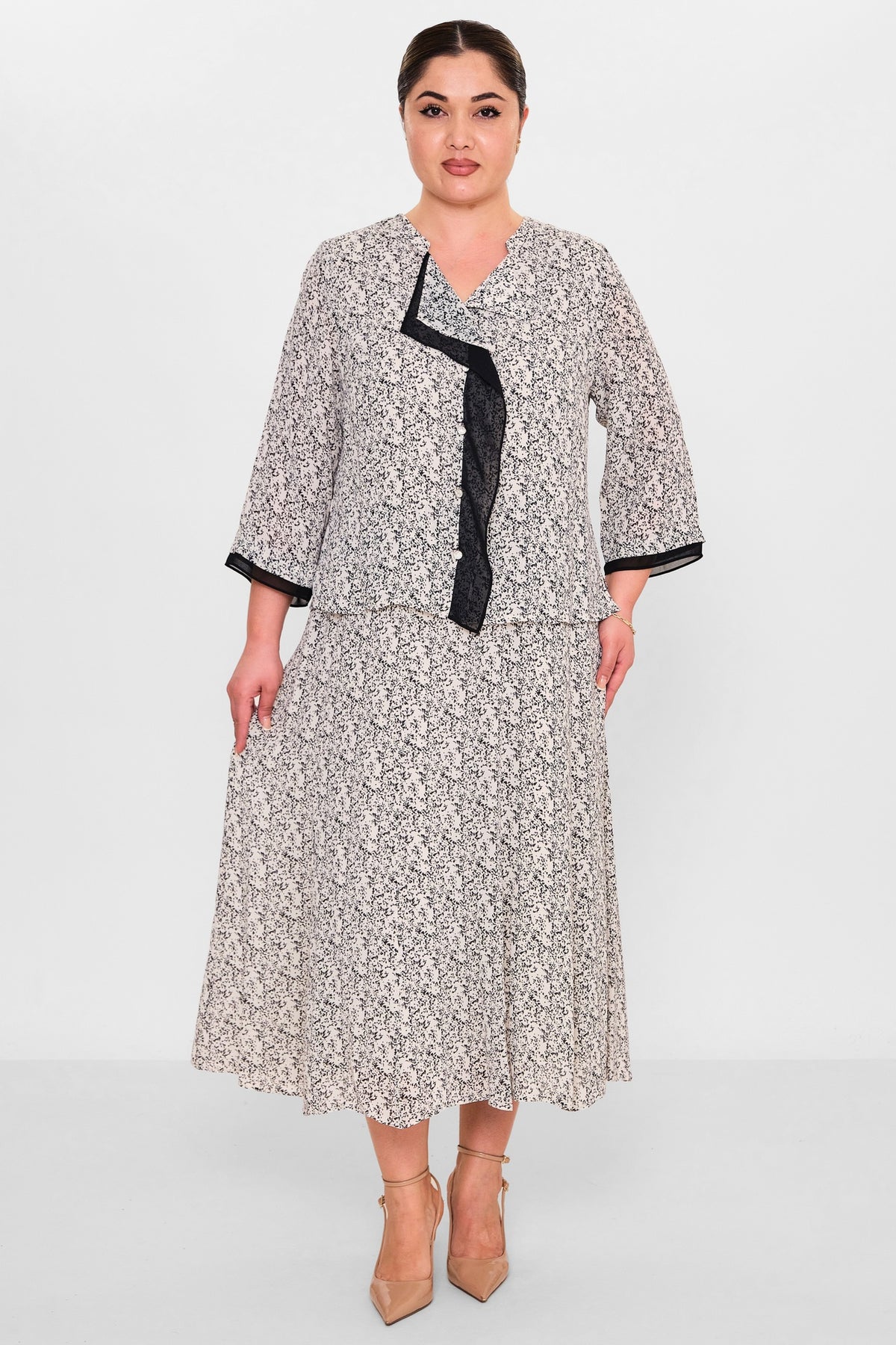 Gumanize - Extended Plus Size Dress (GMZ2026-797-8185) - 8690200142314