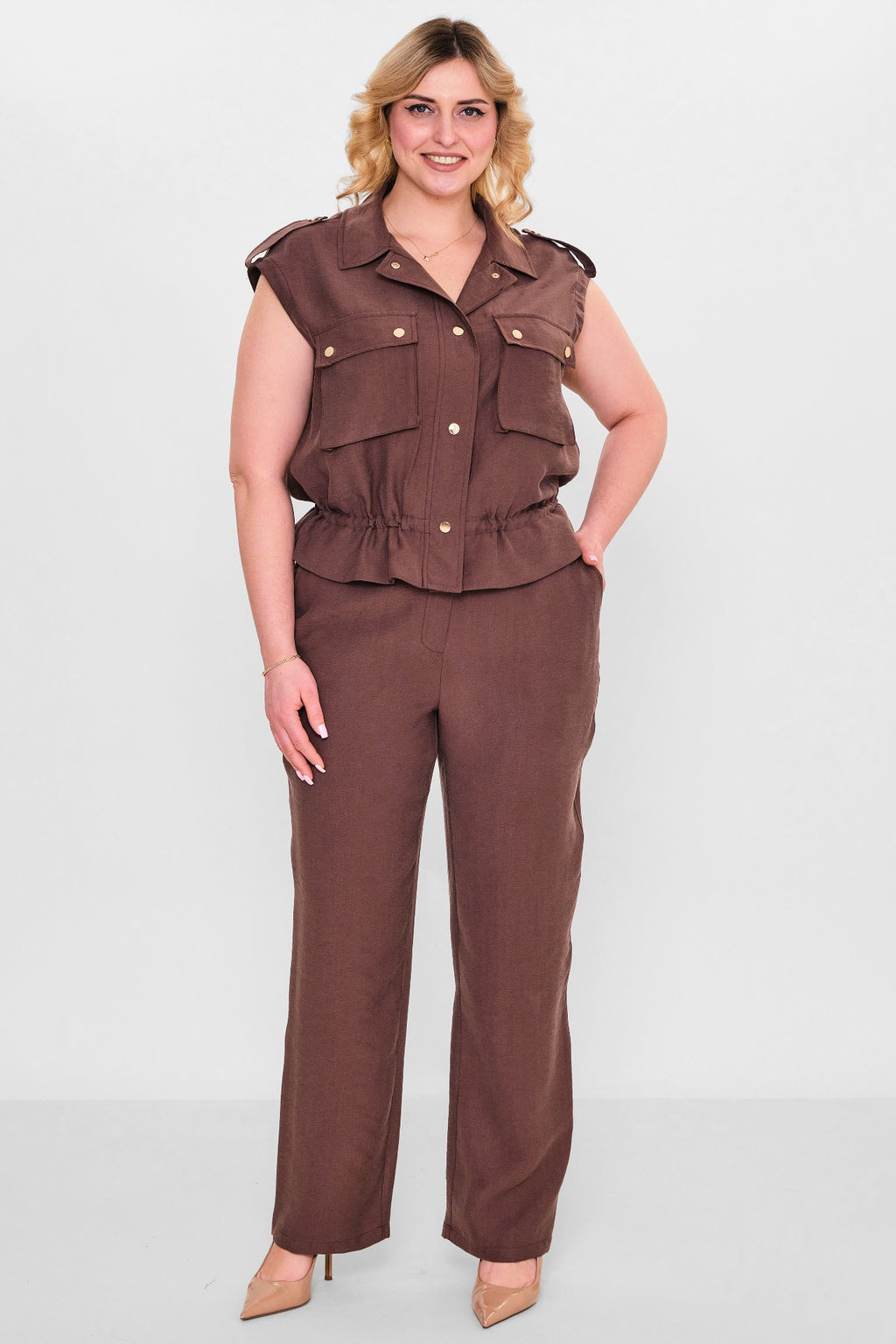 Laluce - Plus Size Trousers (L2.Y26.PNT.2P224) - 8690200143403